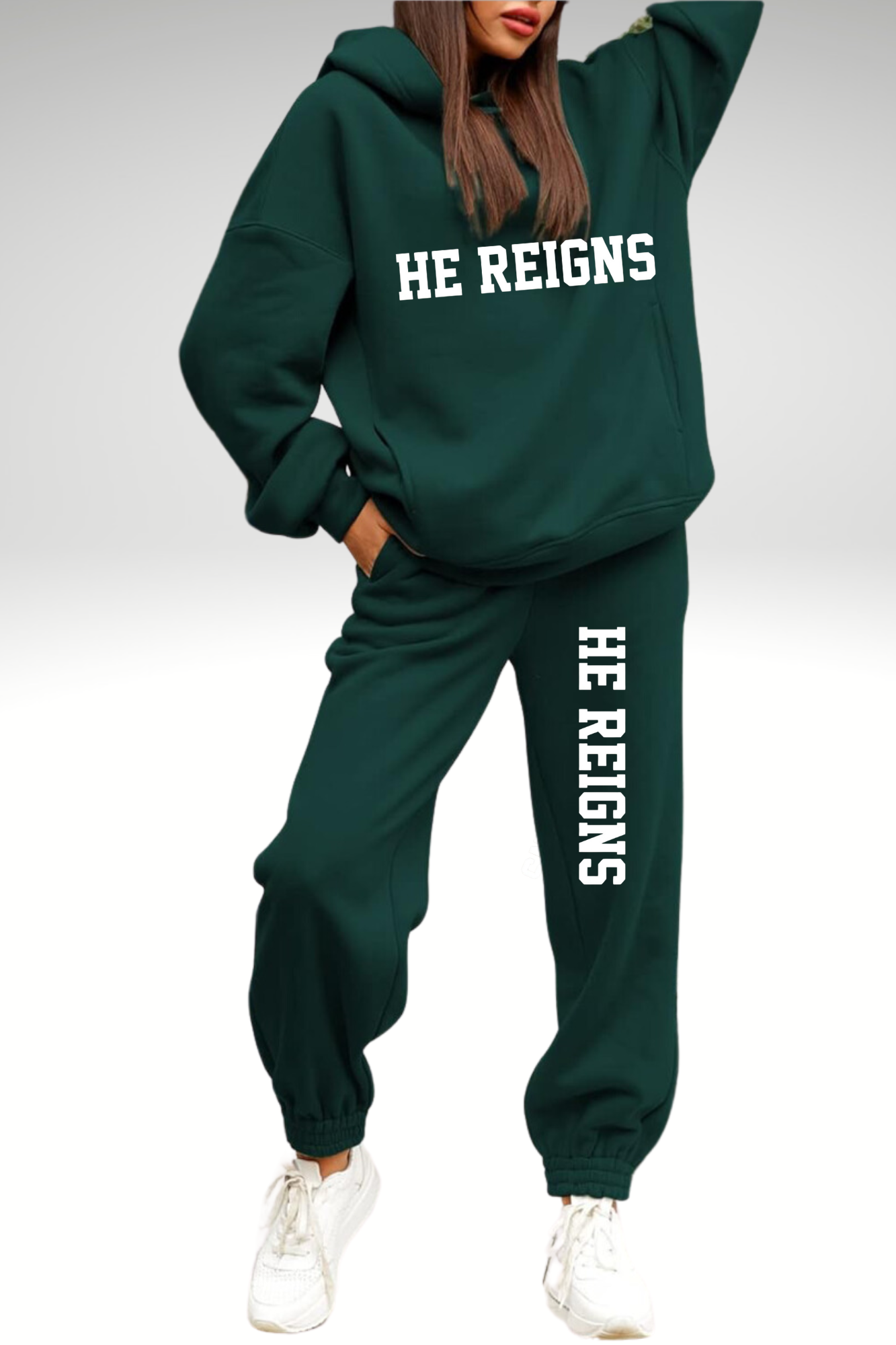 HE REIGNS HOODIE SET