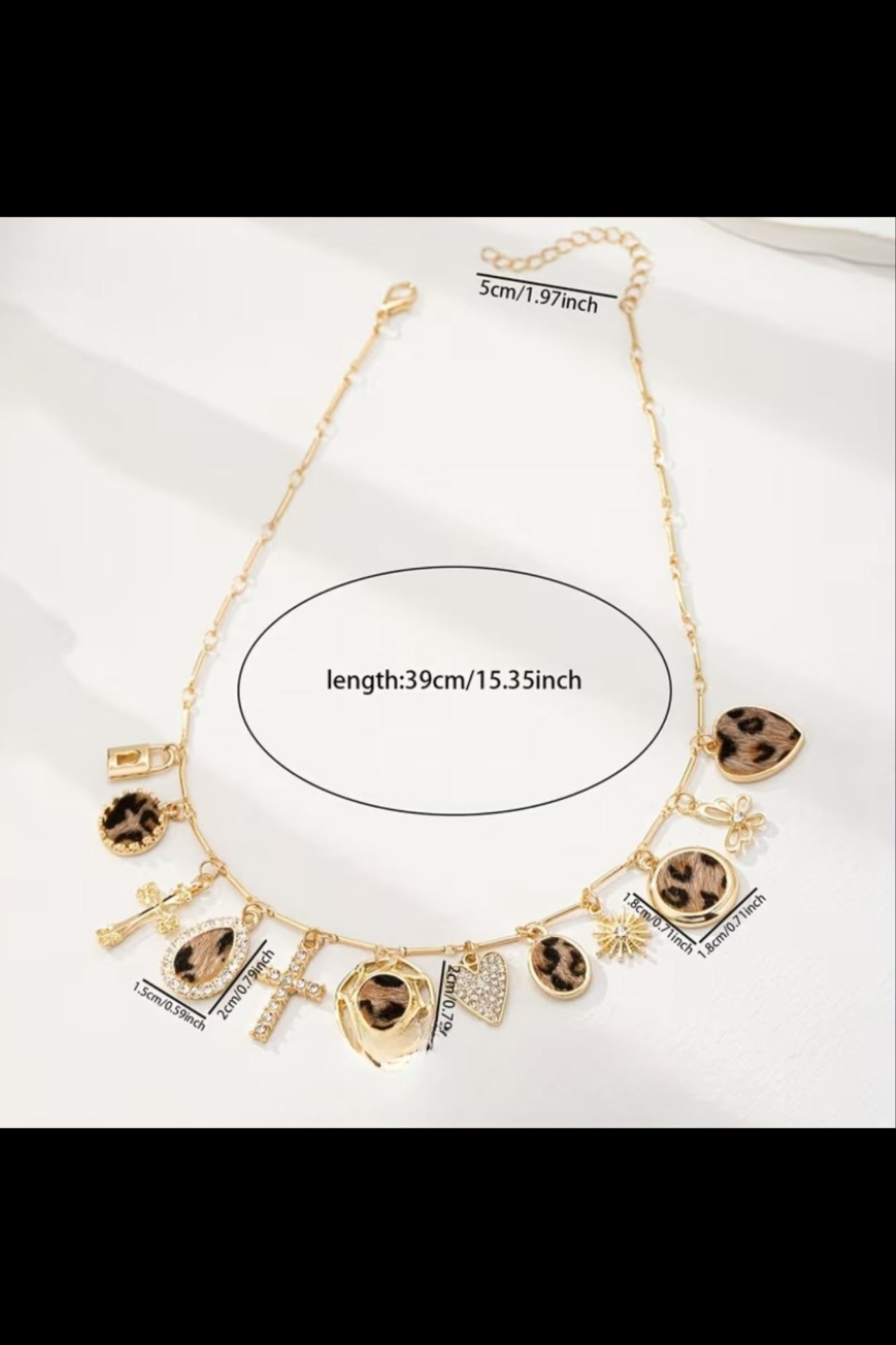 LEOPARD CROSS GRACE NECKLACE