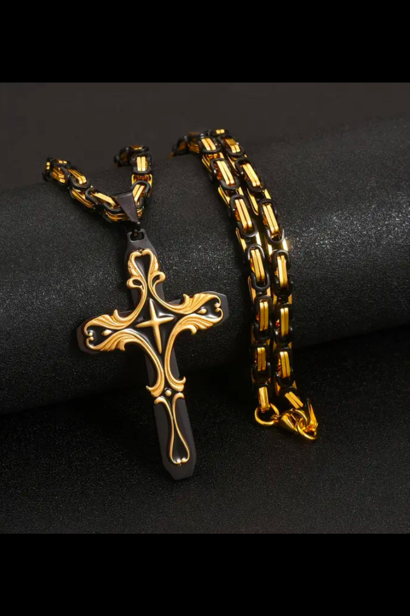 ETERNAL FAITH STAINLESS STEEL CROSS CHAIN