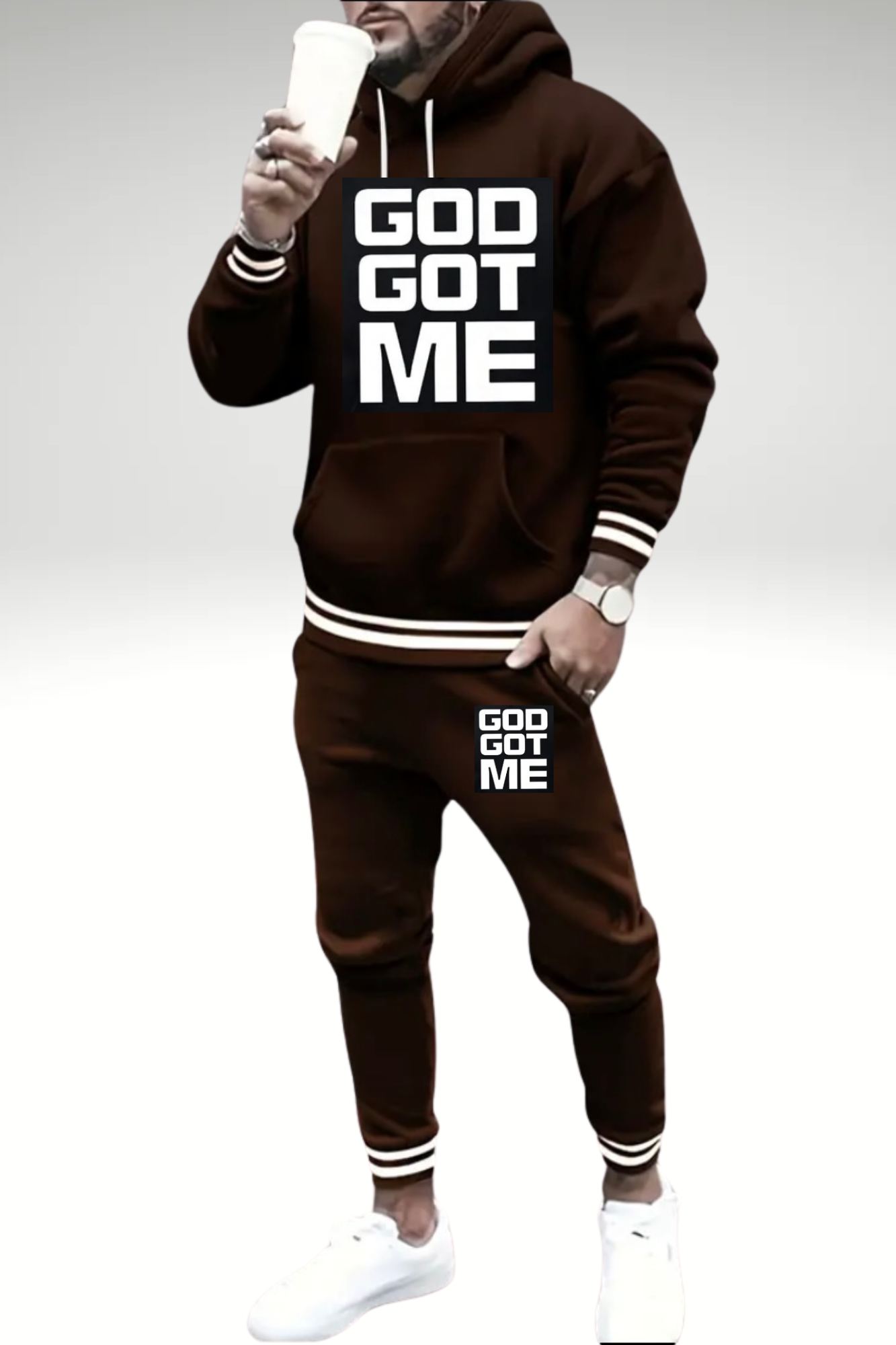 GOD GOT ME HOODIE SET