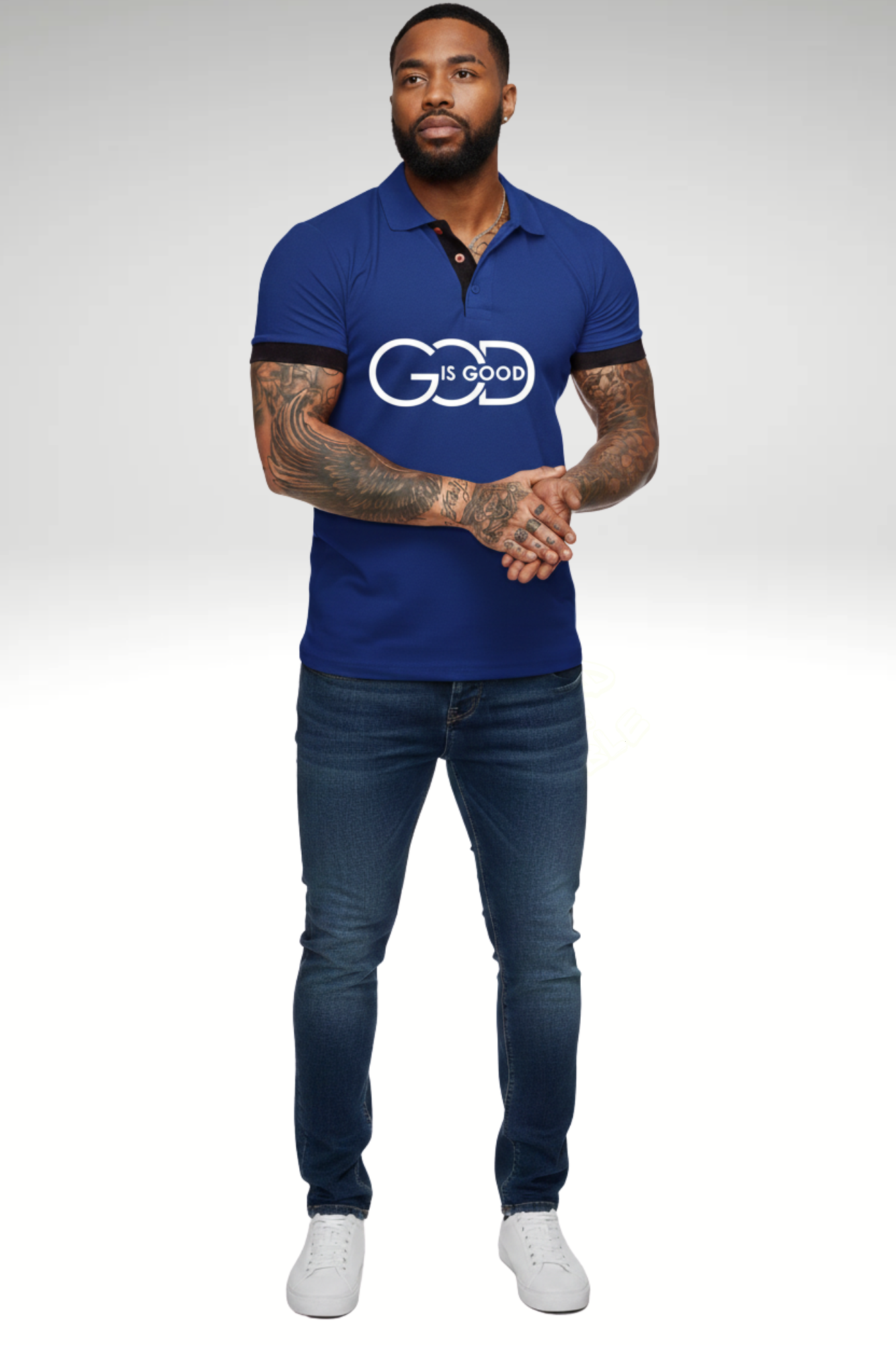 GOD IS GOOD POLO T-SHIRTS