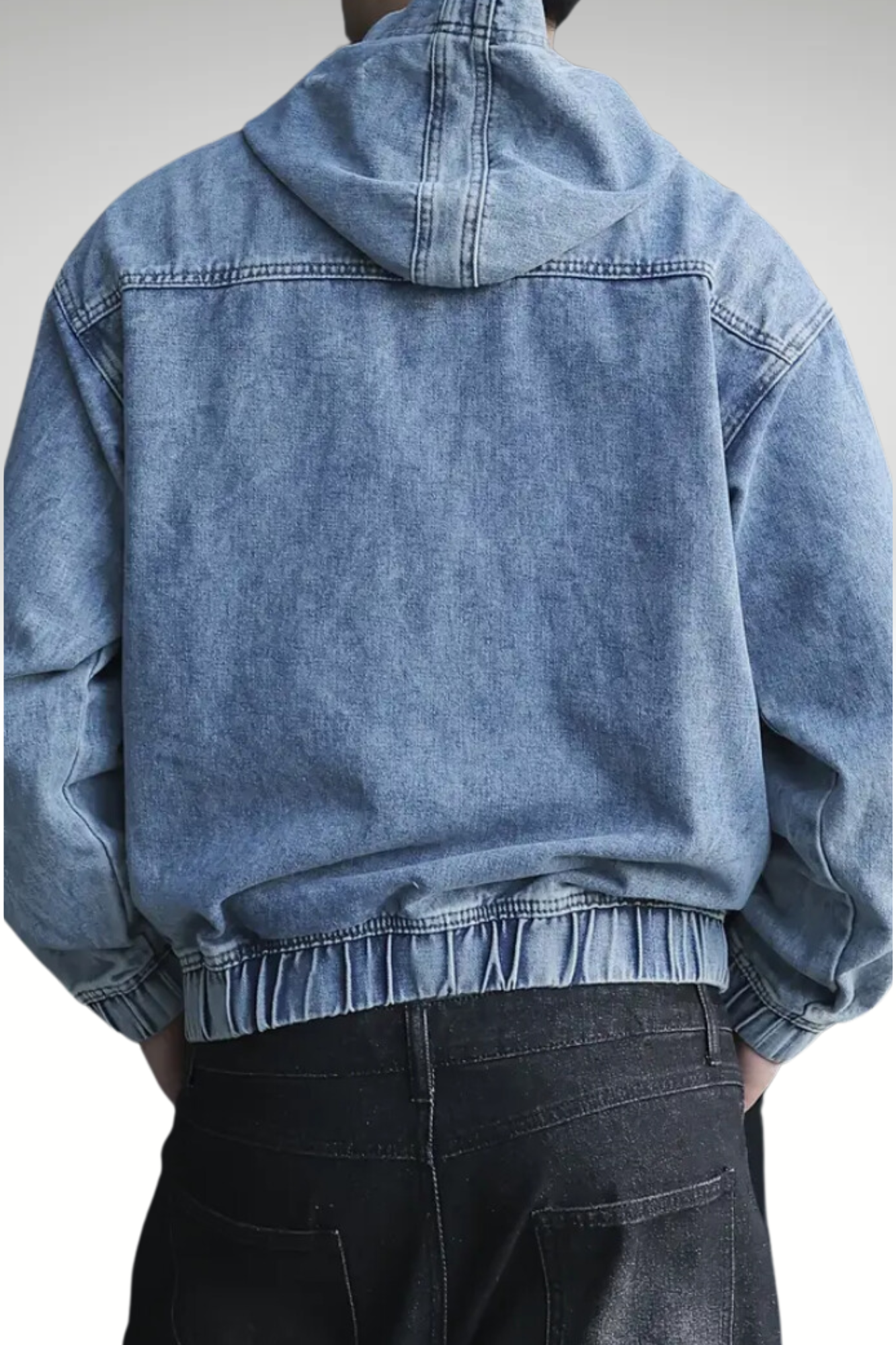 GOD GOT ME DENIM HOODIE