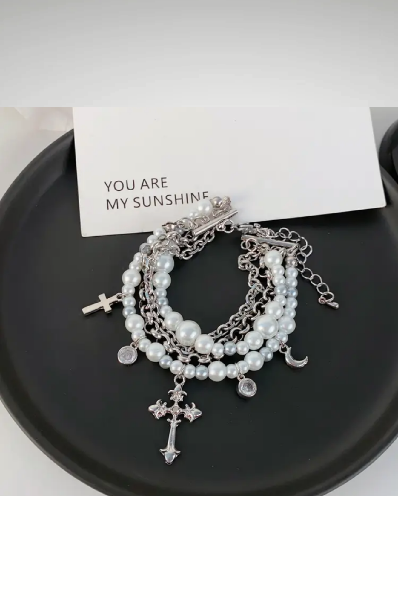 PURE FAITH PEARL CROSS BRACELET