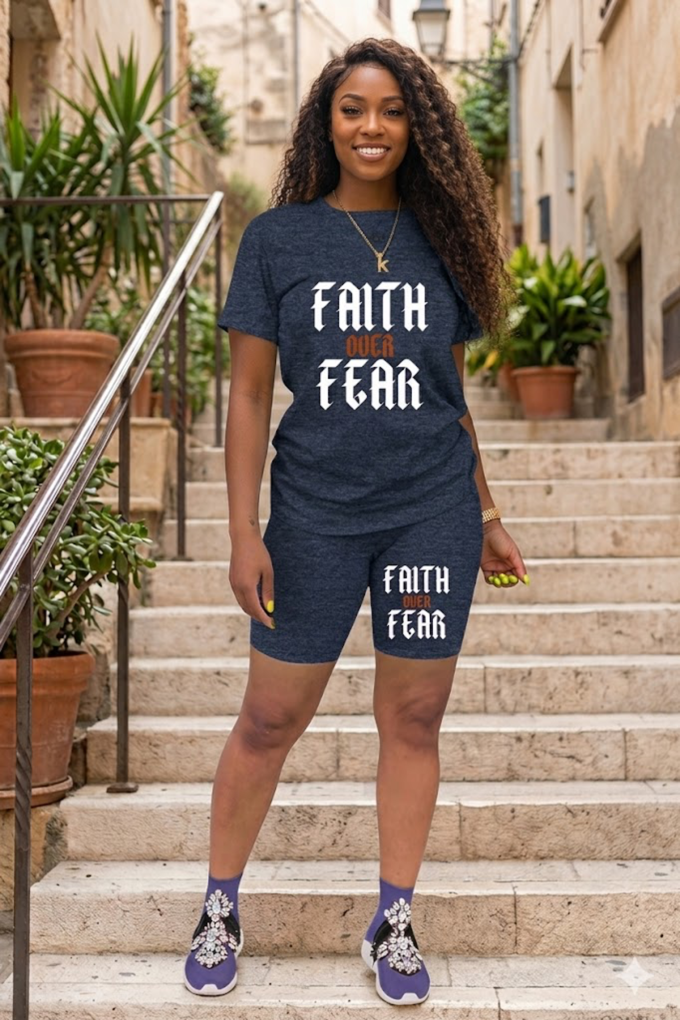 FAITH OVER FEAR SHORT SETS