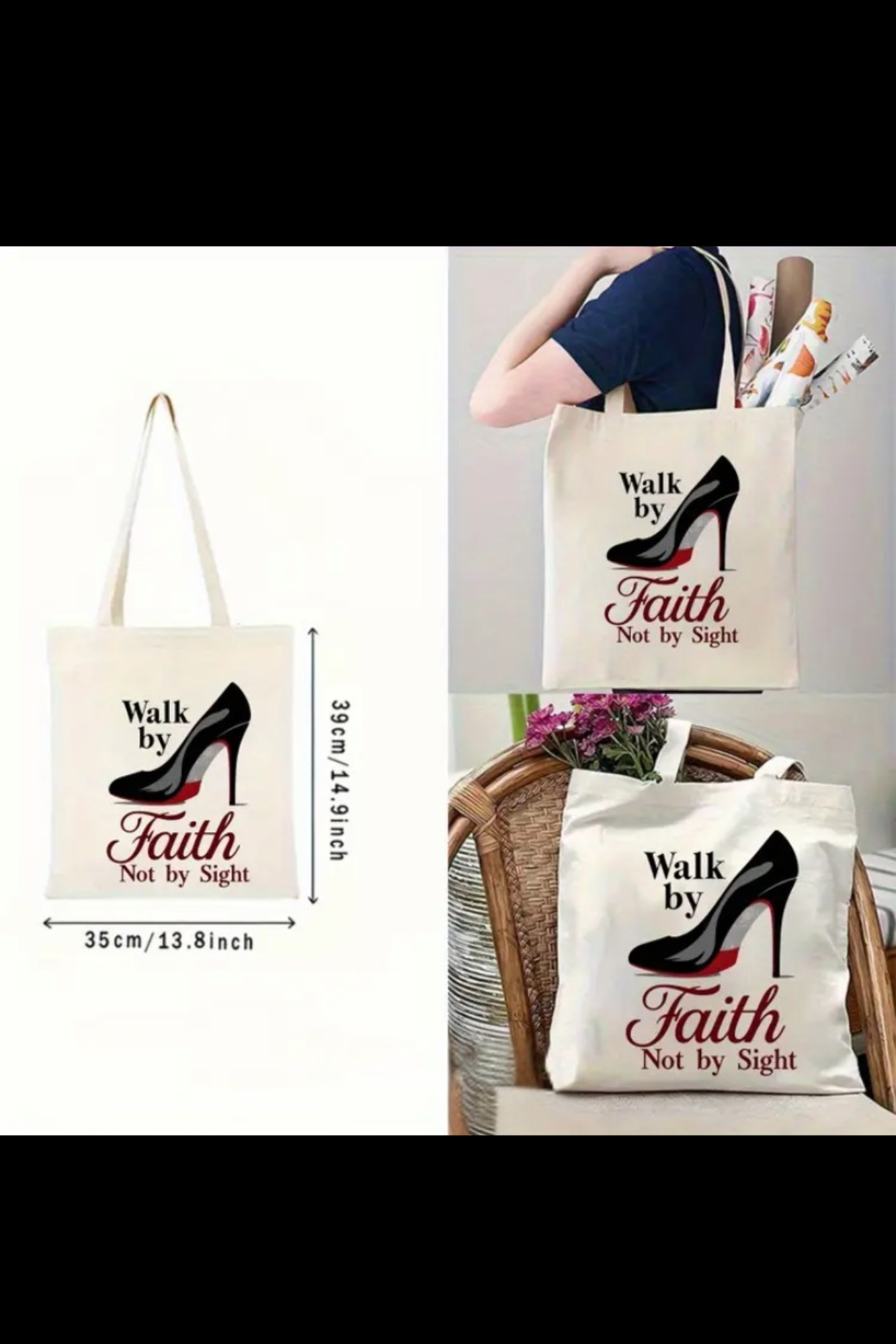 WALK BY FAITH CANVAS BAG