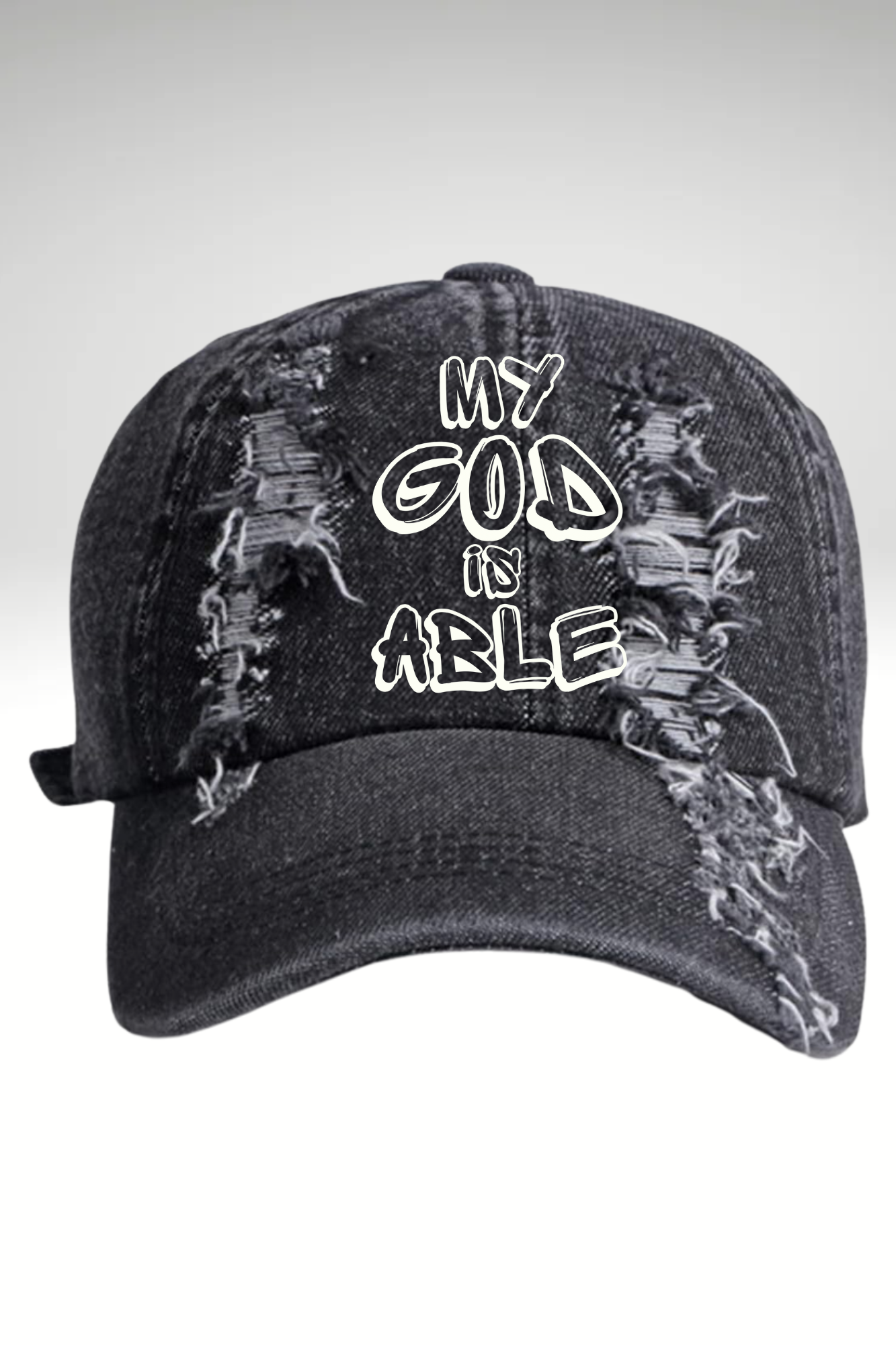 MY GOD IS ABLE DENIM HAT