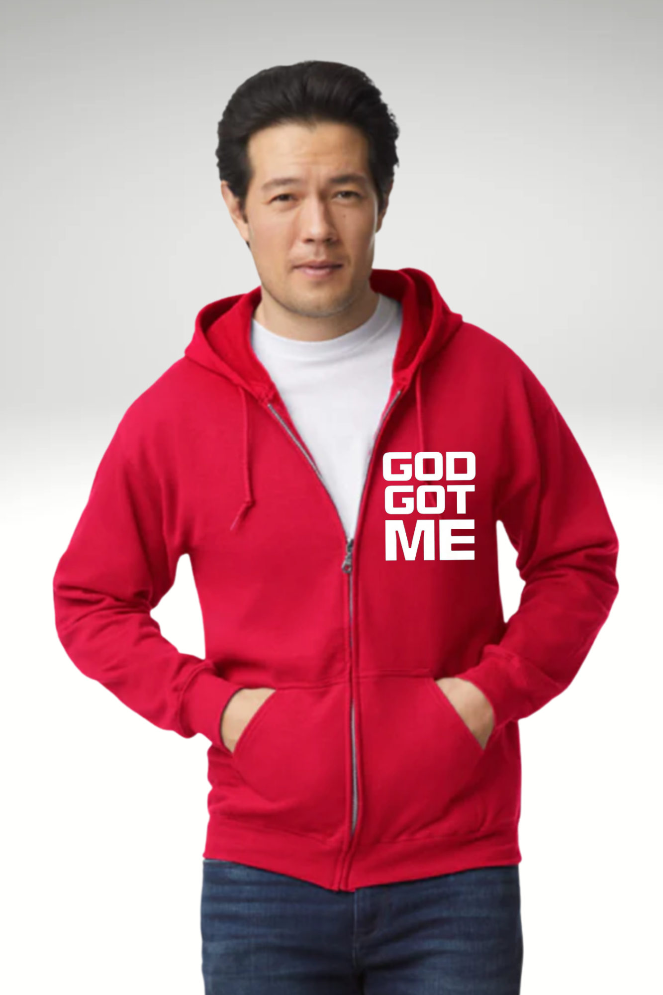 GOD GOT ME ZIPPER HOODIE