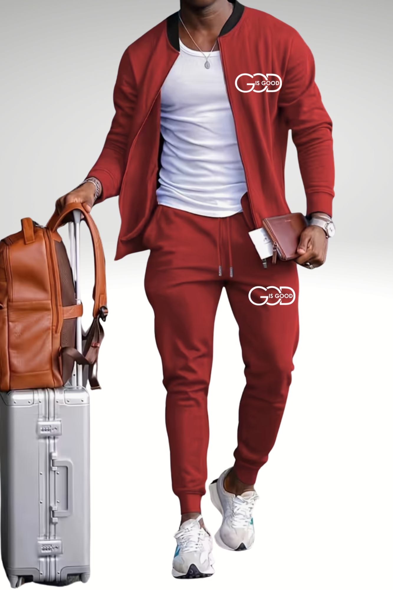 GOD IS GOOD 2-PIECE ZIPPER SET