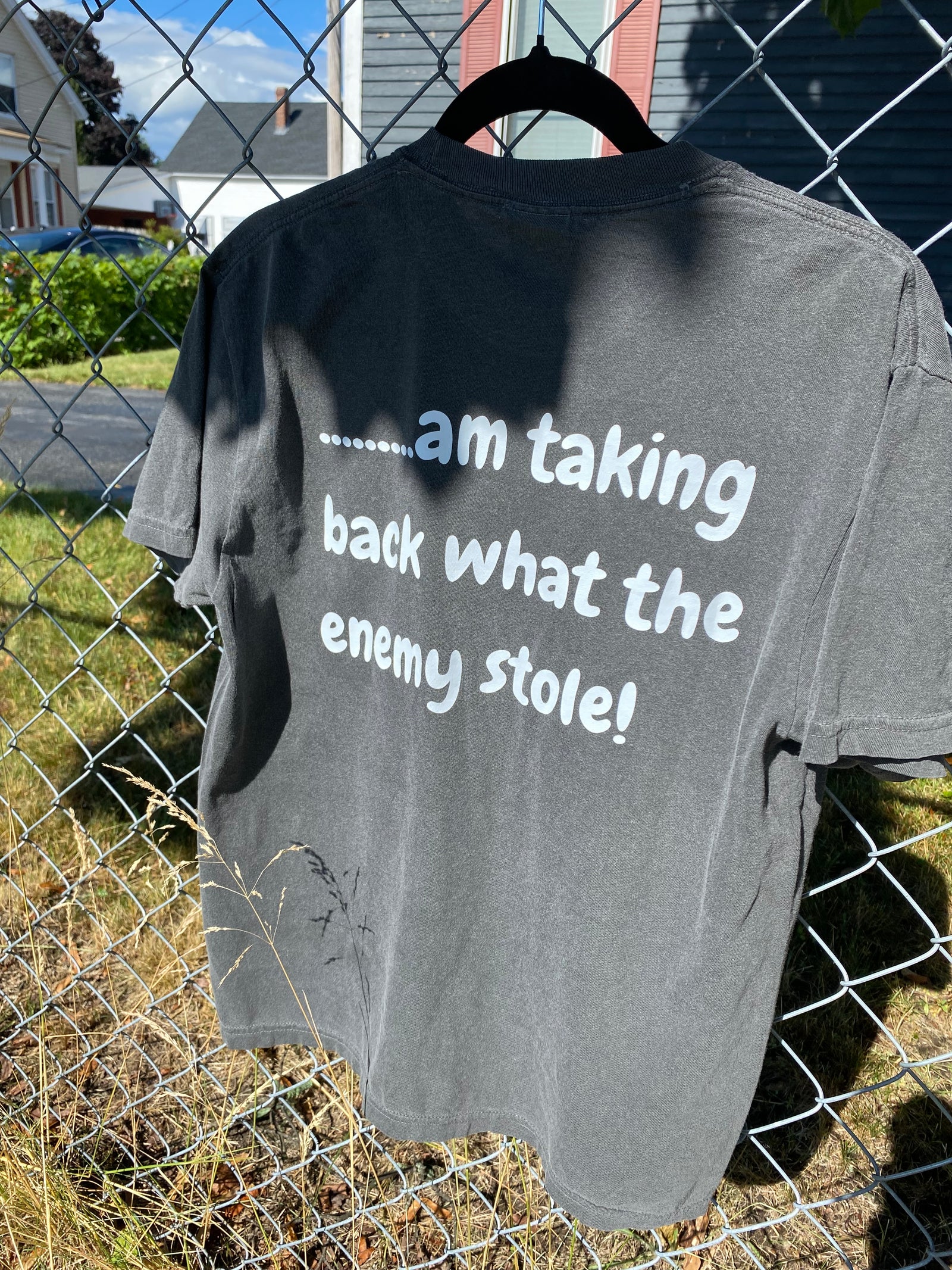 TAKING BACK WHAT THE ENEMY STOLE T-SHIRT