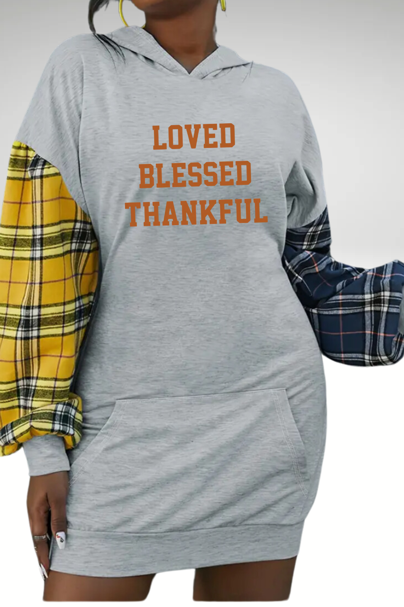 LOVED BLESSED THANKFUL DRESS
