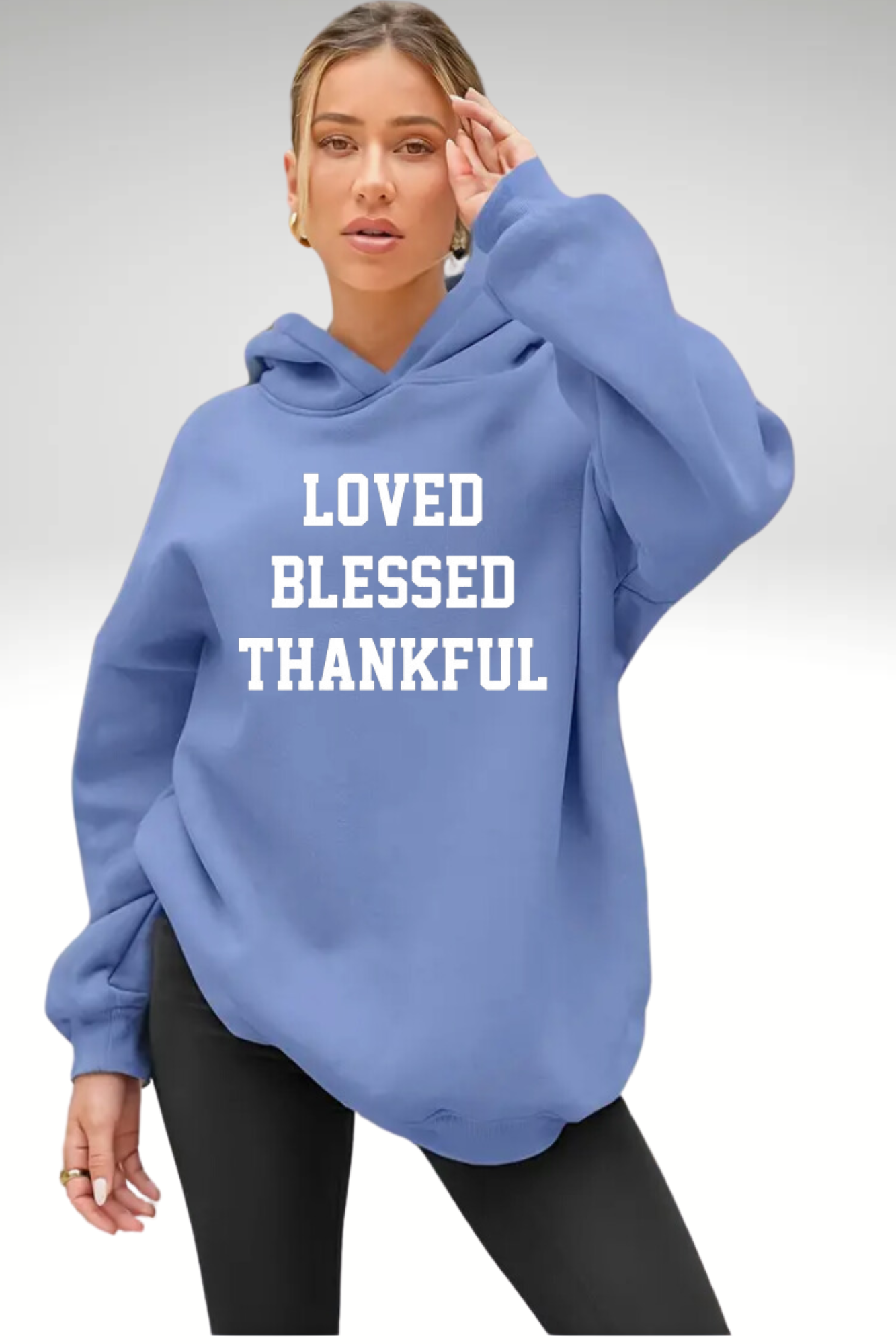 LOVED BLESSED THANKFUL HOODIE