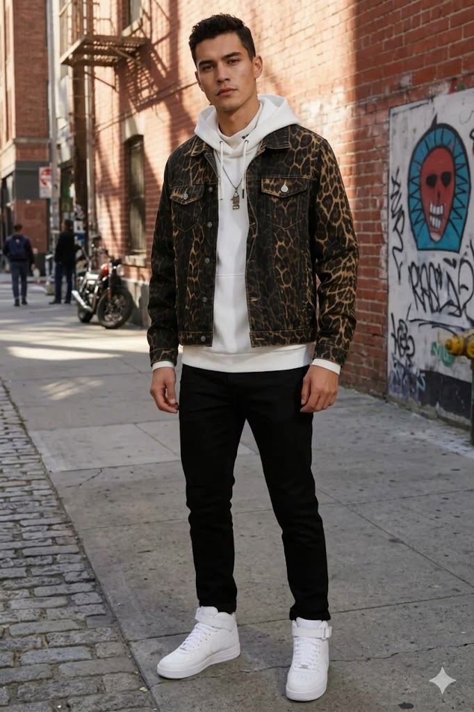 GOD GOT ME ANIMAL PRINT JACKET