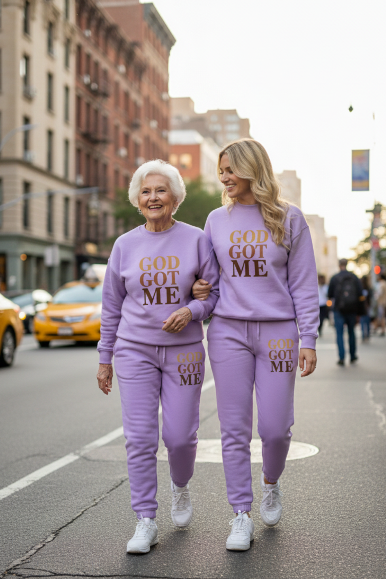 GOD GOT ME BROWN SWEATSHIRT SETS