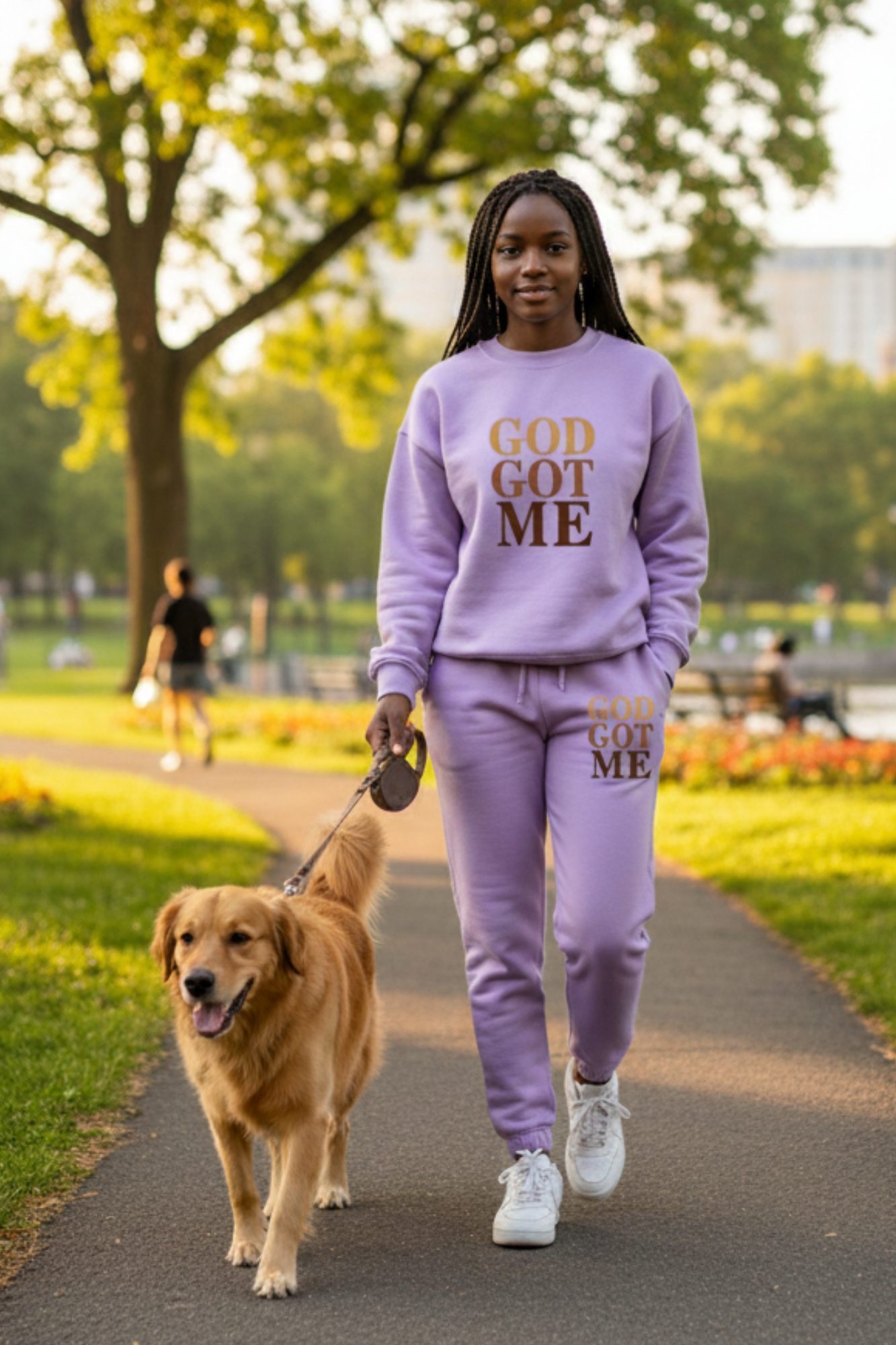 GOD GOT ME BROWN SWEATSHIRT SETS