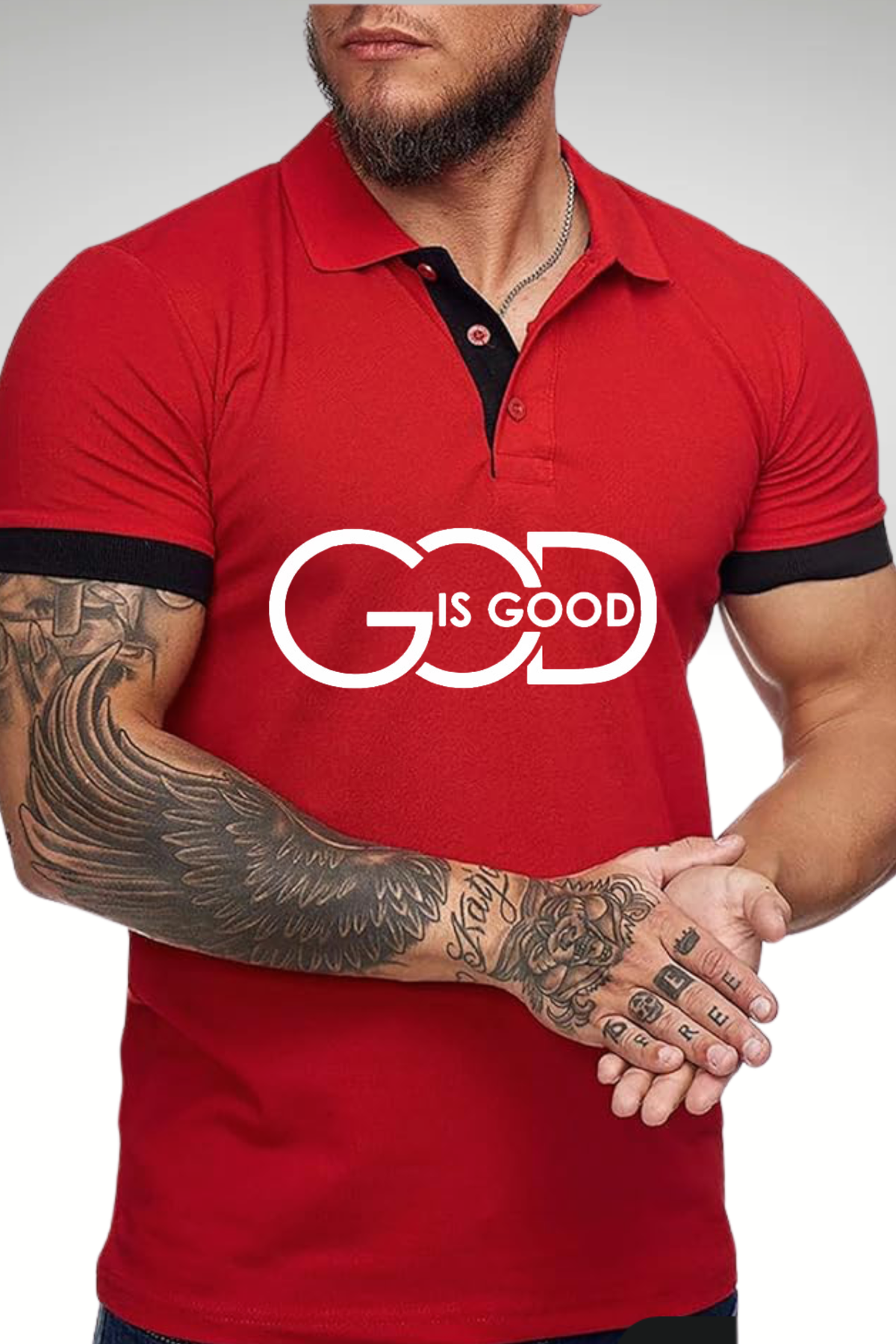 GOD IS GOOD POLO T-SHIRTS