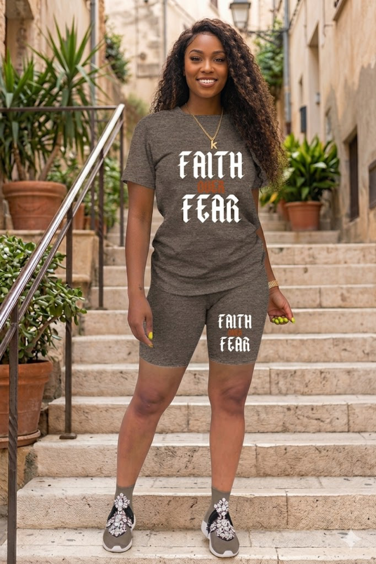 FAITH OVER FEAR SHORT SETS