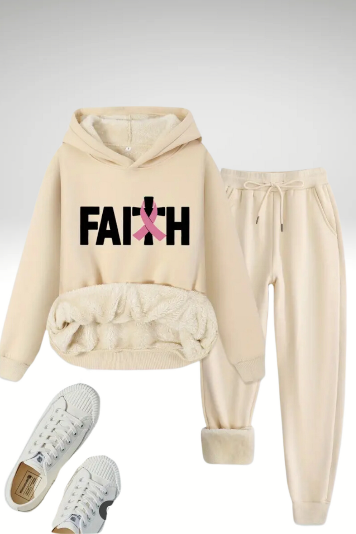 FAITH BREAST CANCER AWARENESS HOODIE SET