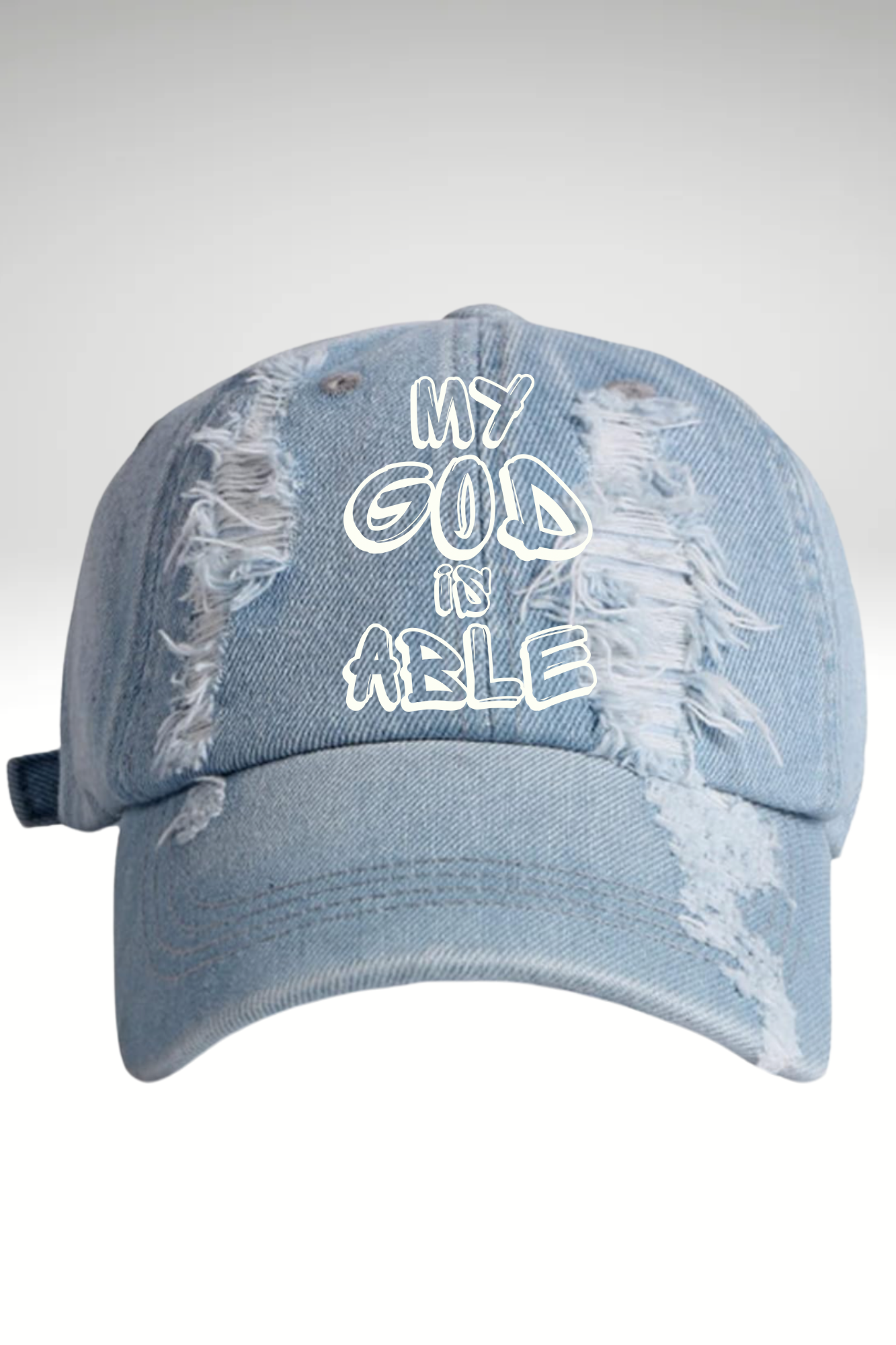 MY GOD IS ABLE DENIM HAT