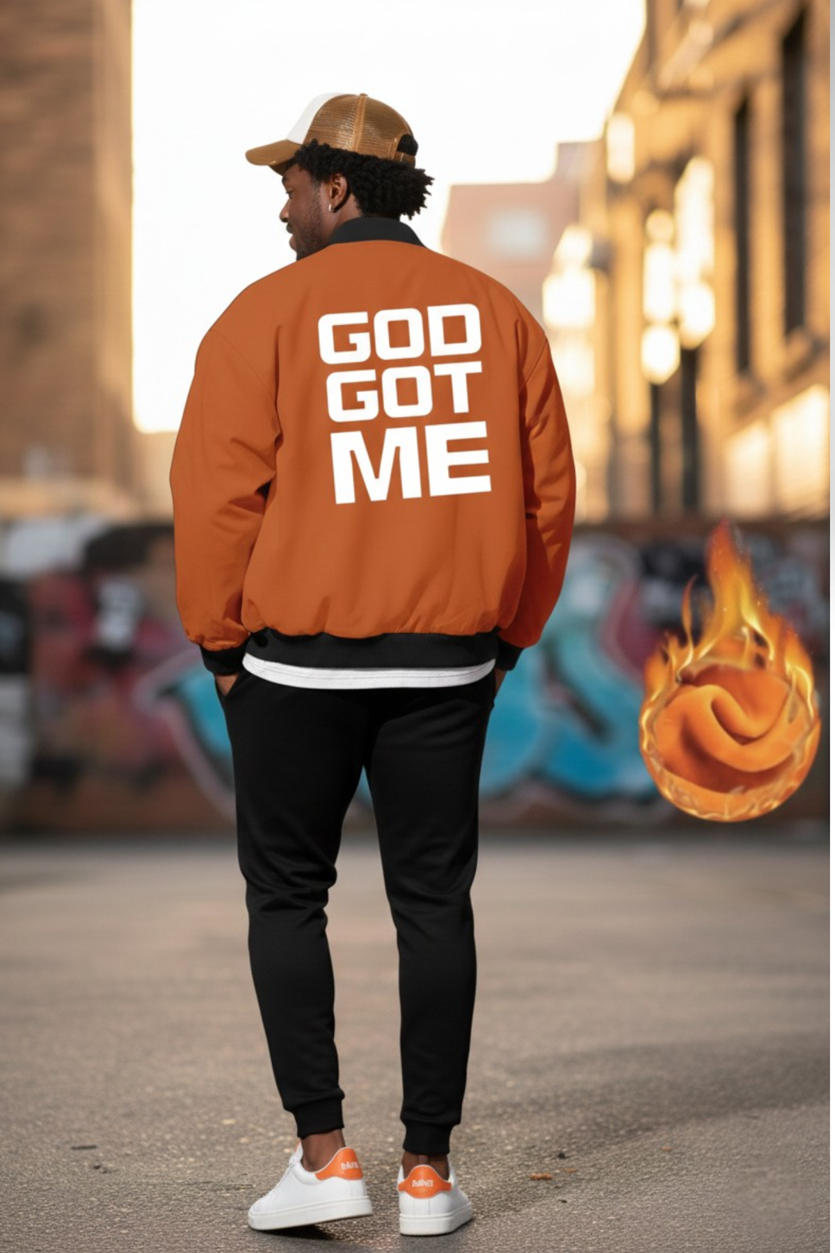 GOD GOT ME UNISEX BASBALL JACKET