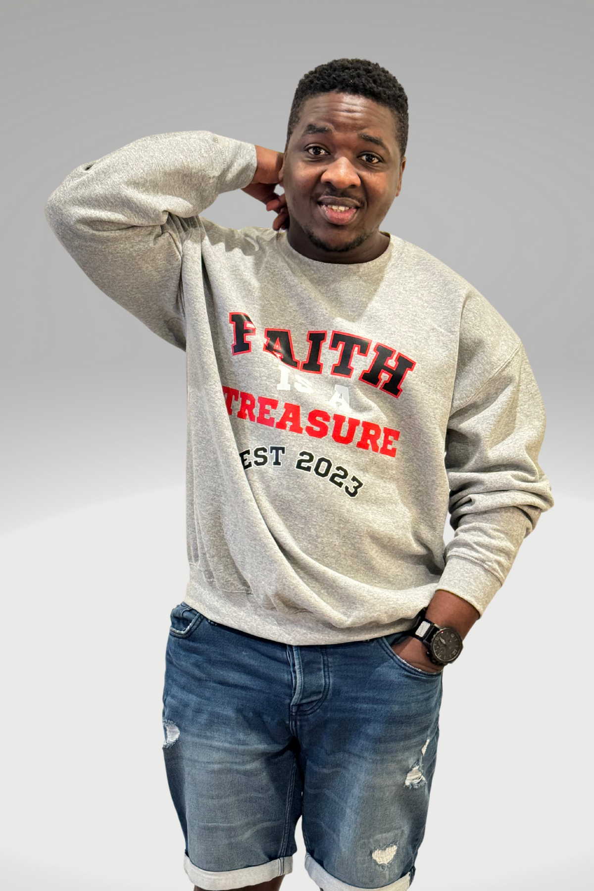 FAITH IS A TREASURE EST MENS SWEATSHIRT