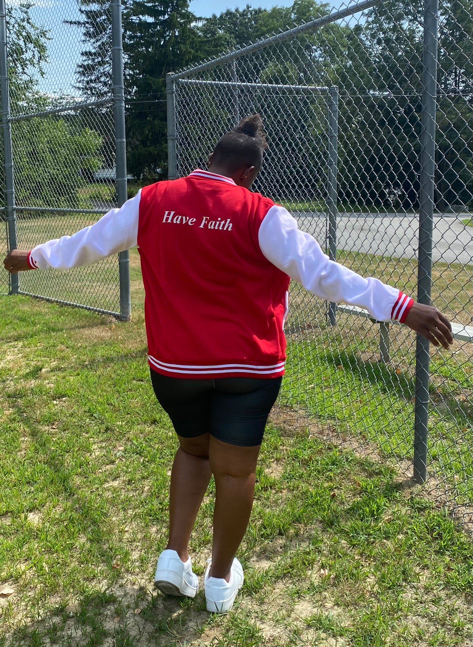 HAVE FAITH UNISEX BASEBALL JACKET