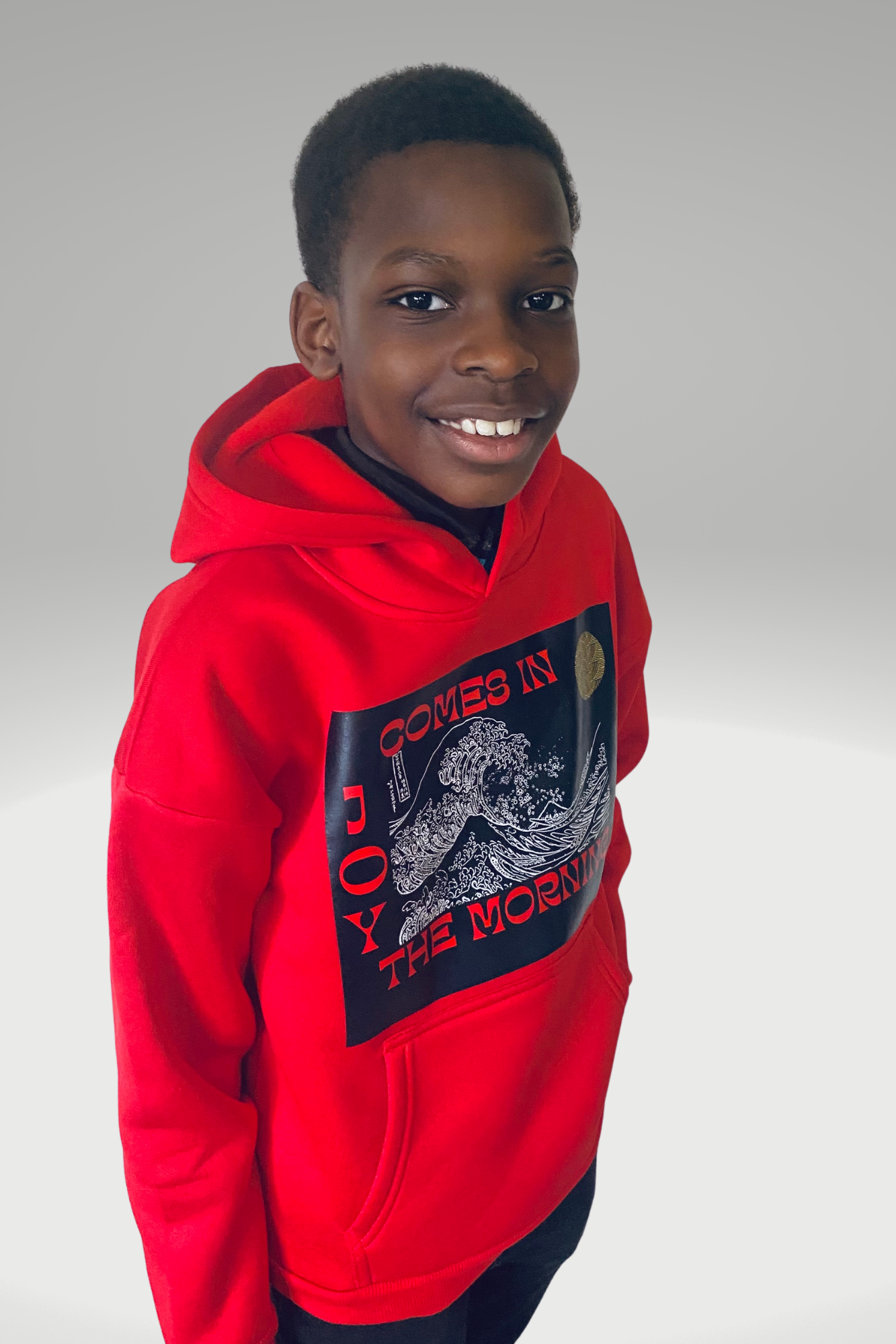 JOY COMES IN THE MORNING BOYS HOODIE