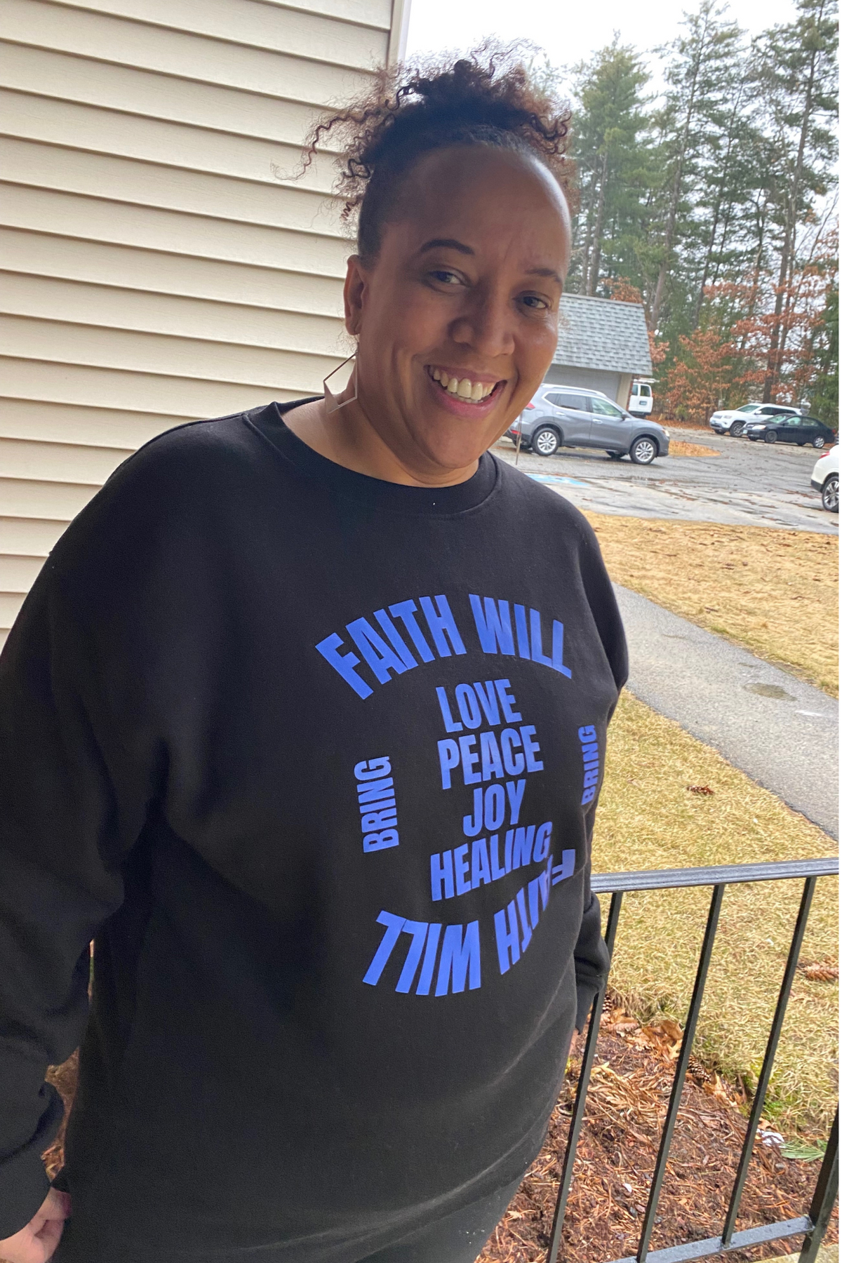 FAITH WILL BRING BLUE SWEATSHIRT