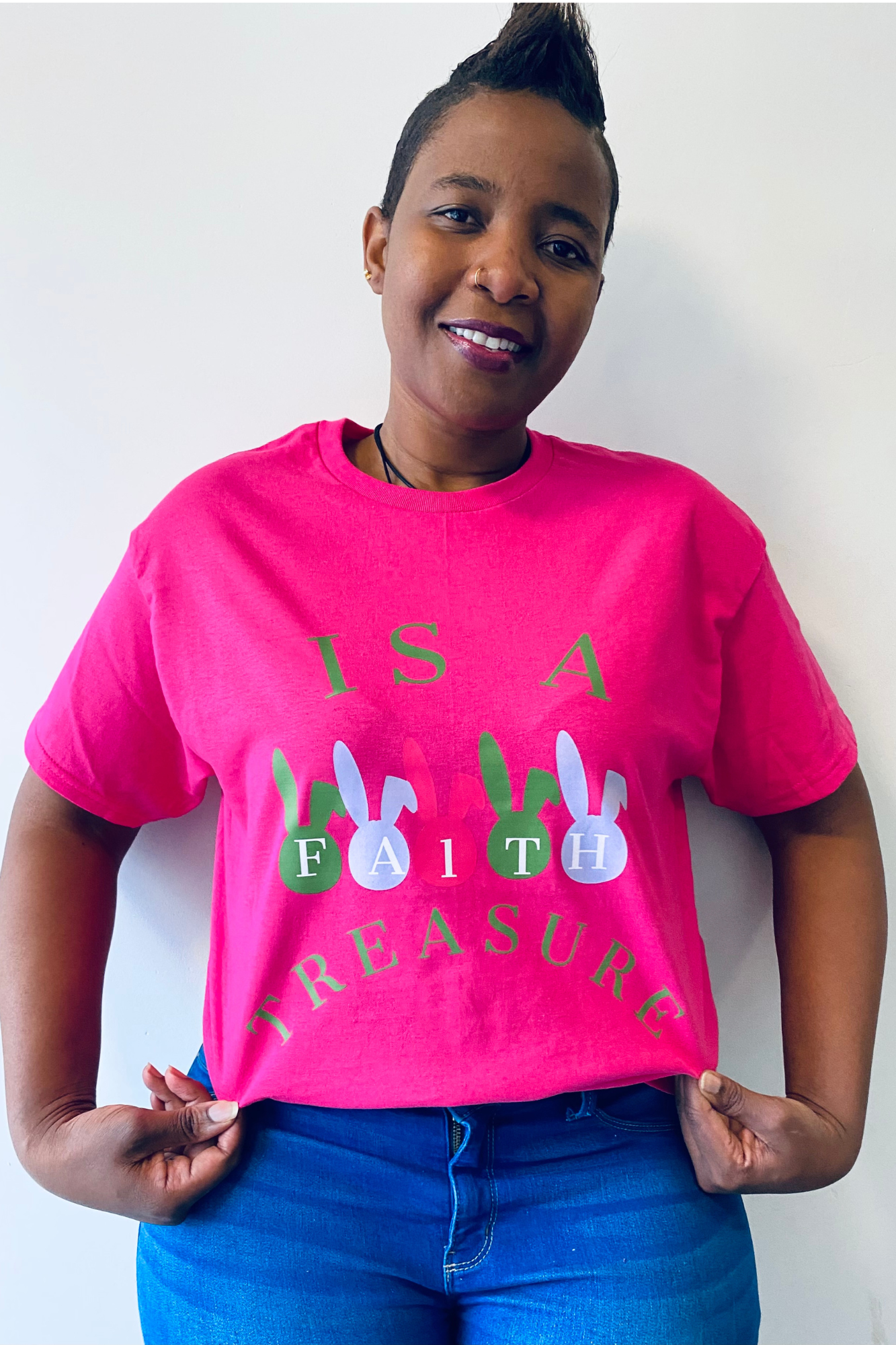 BUNNY FAITH IS A TREASURE T-SHIRT