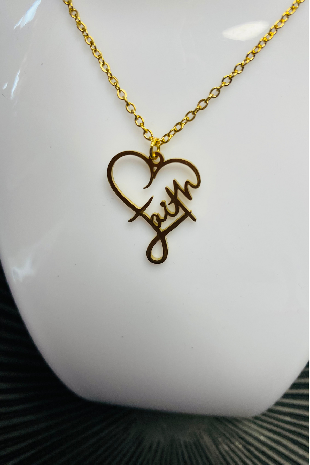 FAITH NECKLACE PENDANT RING SET