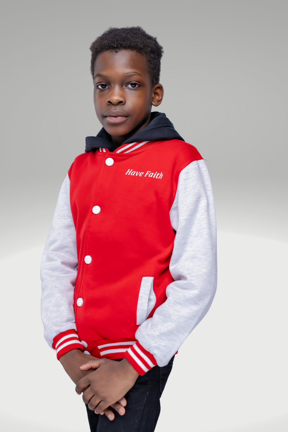 HAVE FAITH KIDS BASEBALL JACKET