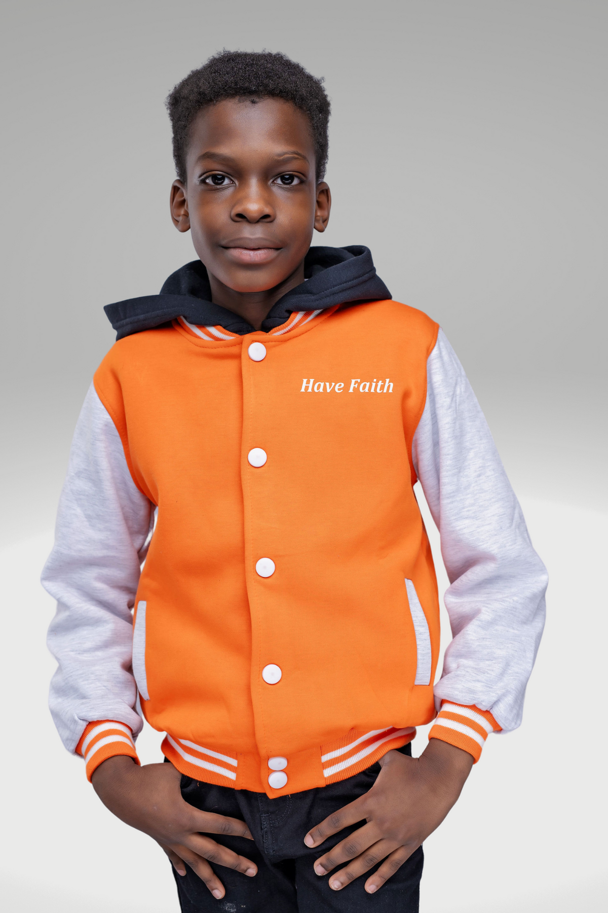 HAVE FAITH KIDS BASEBALL JACKET