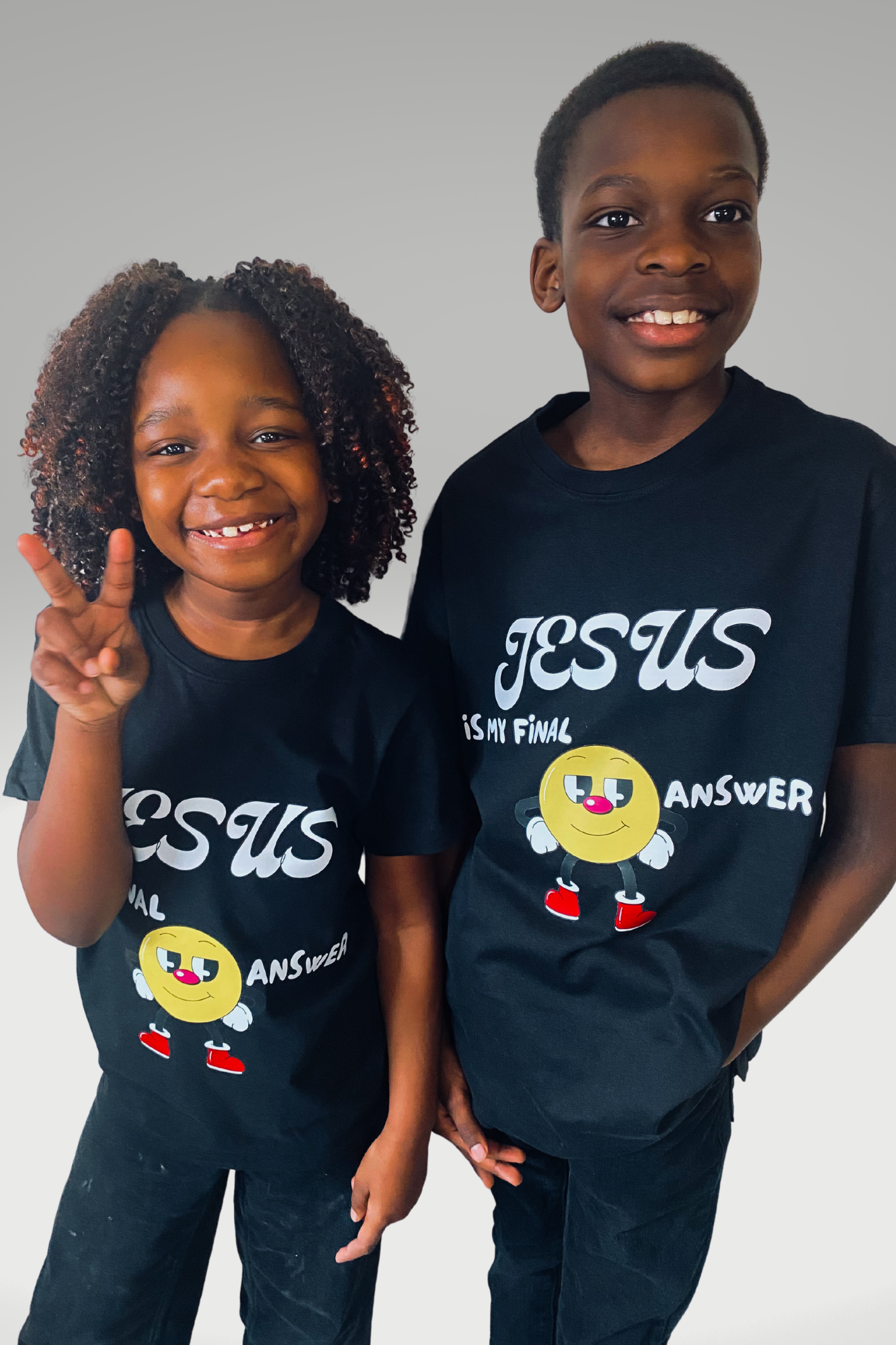 JESUS IS MY FINAL ANSWER GIRLS T-SHIRT