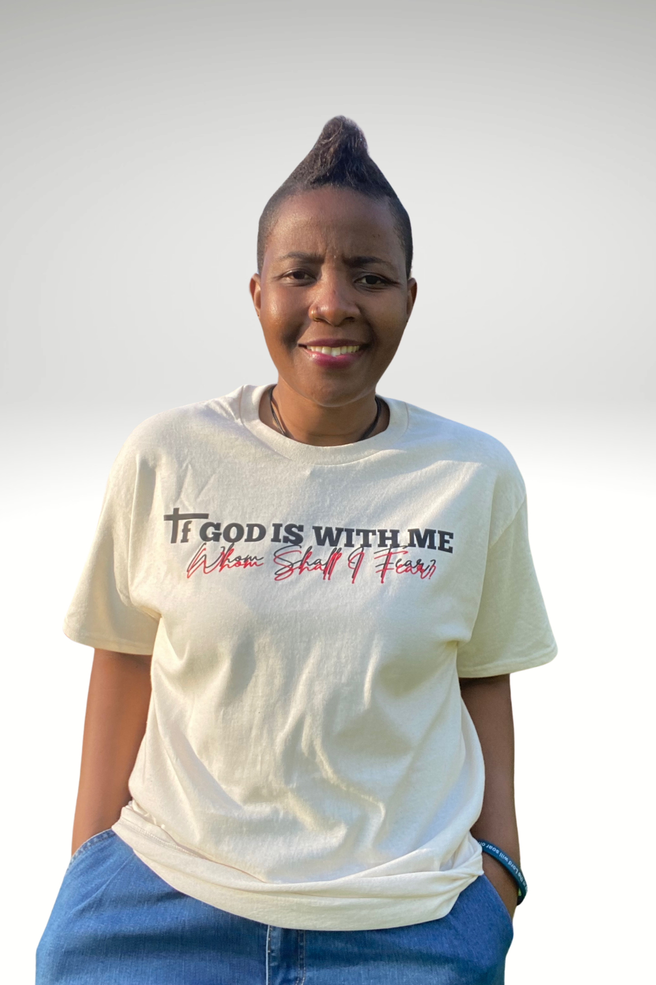 IF GOD IS WITH ME NEUTRAL T-SHIRT
