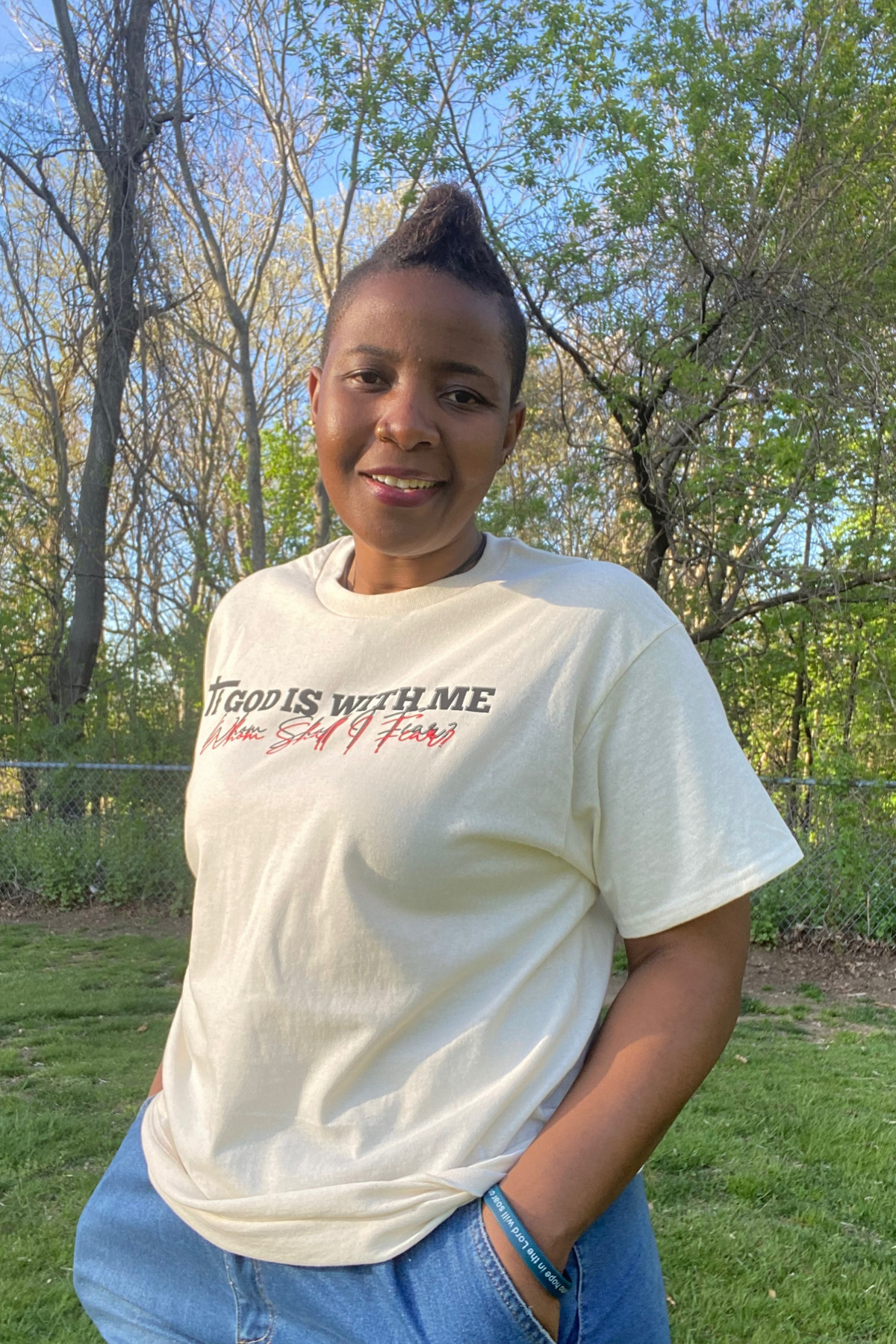 IF GOD IS WITH ME NEUTRAL T-SHIRT