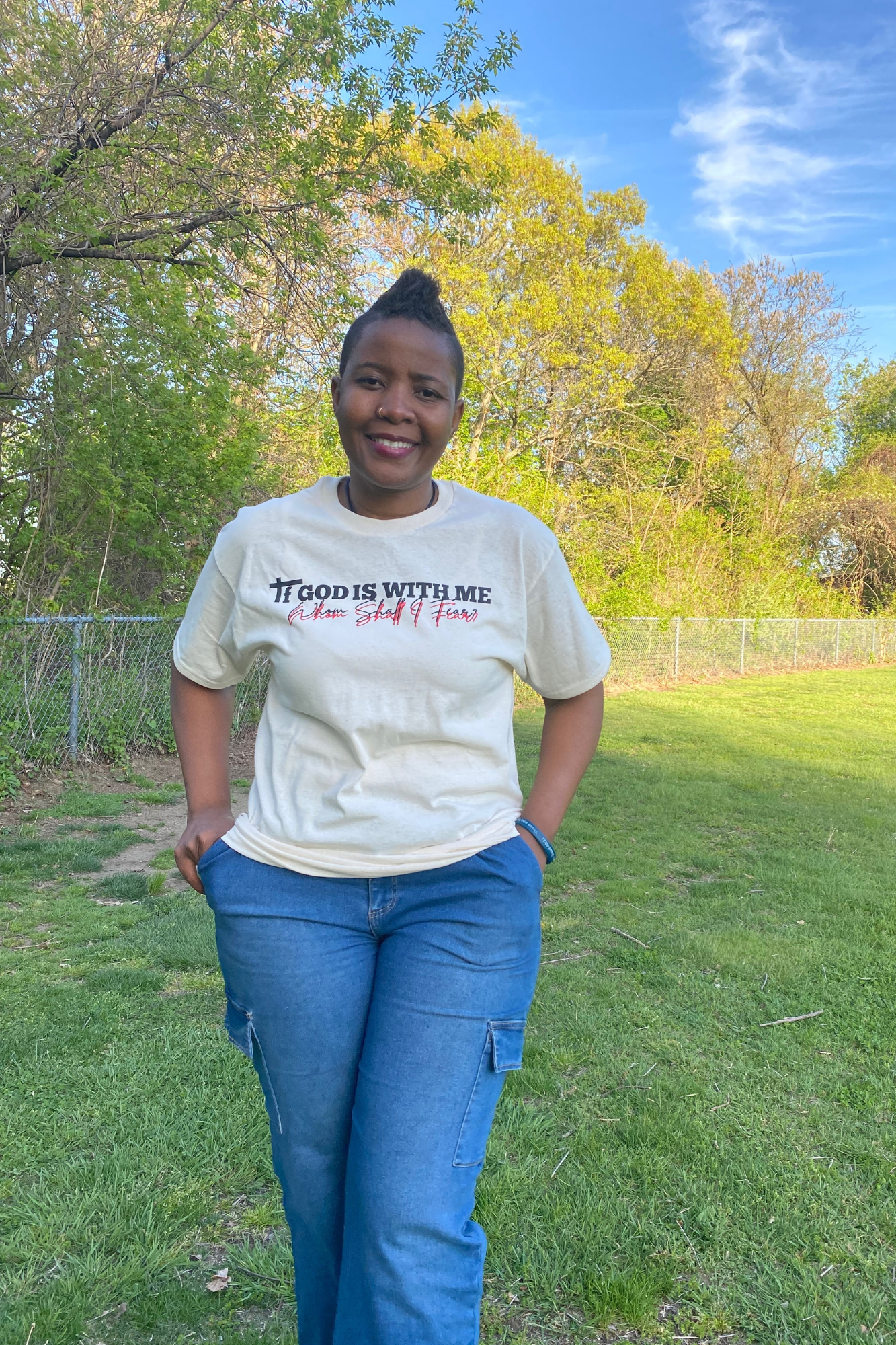 IF GOD IS WITH ME NEUTRAL T-SHIRT