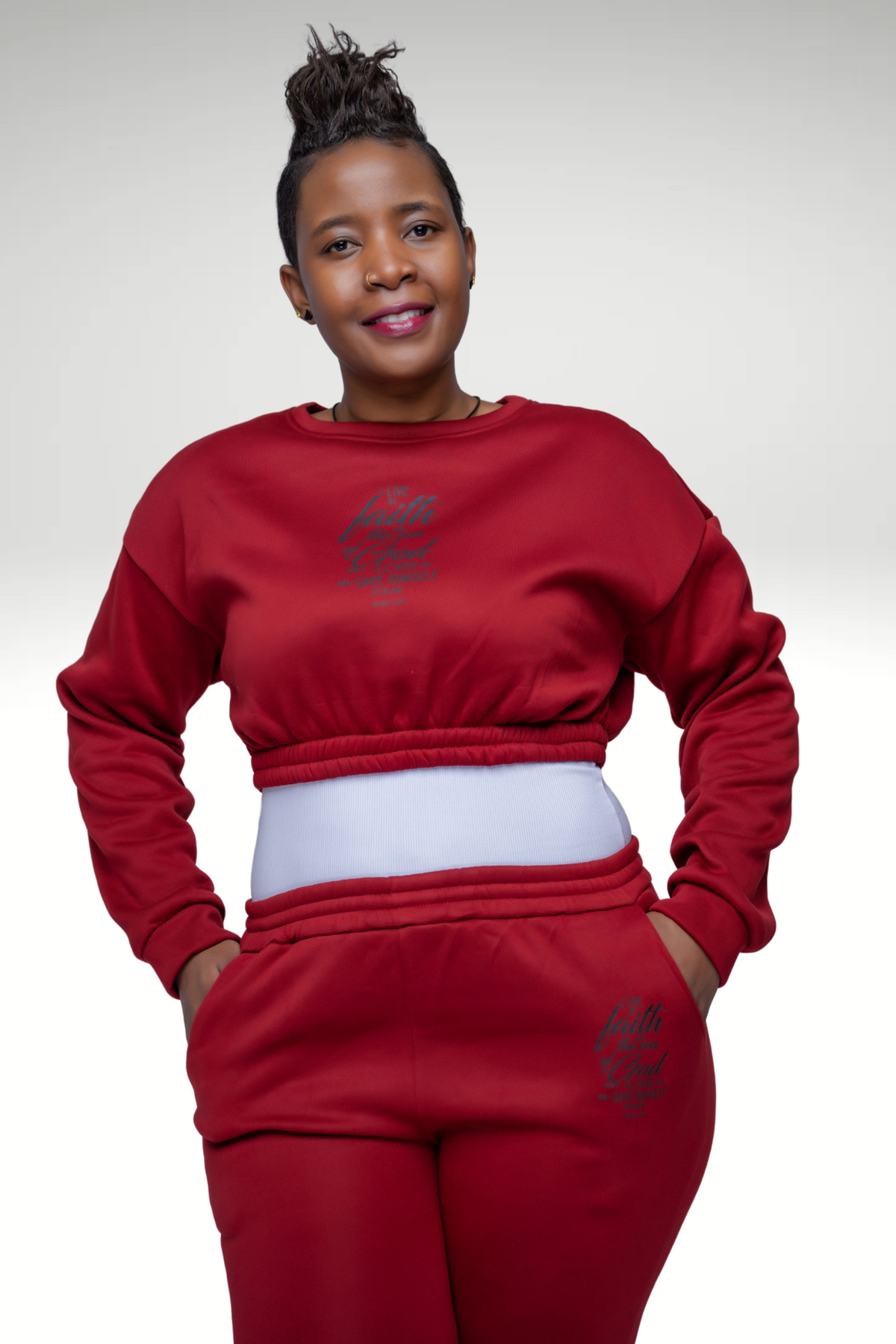 GALATIANS 2:20 CROP JOGGERS SET