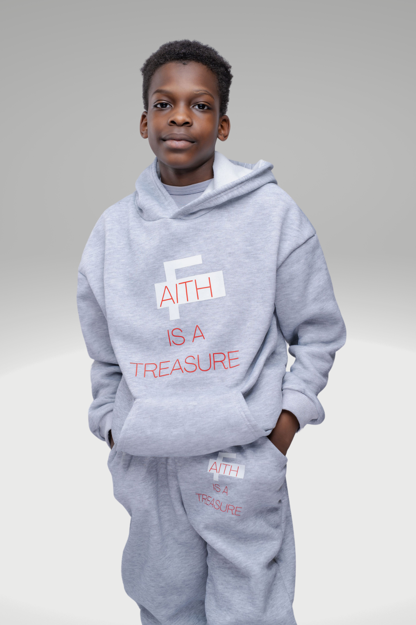 FAITH IS A TREASURE KIDS 2-PIECE SET