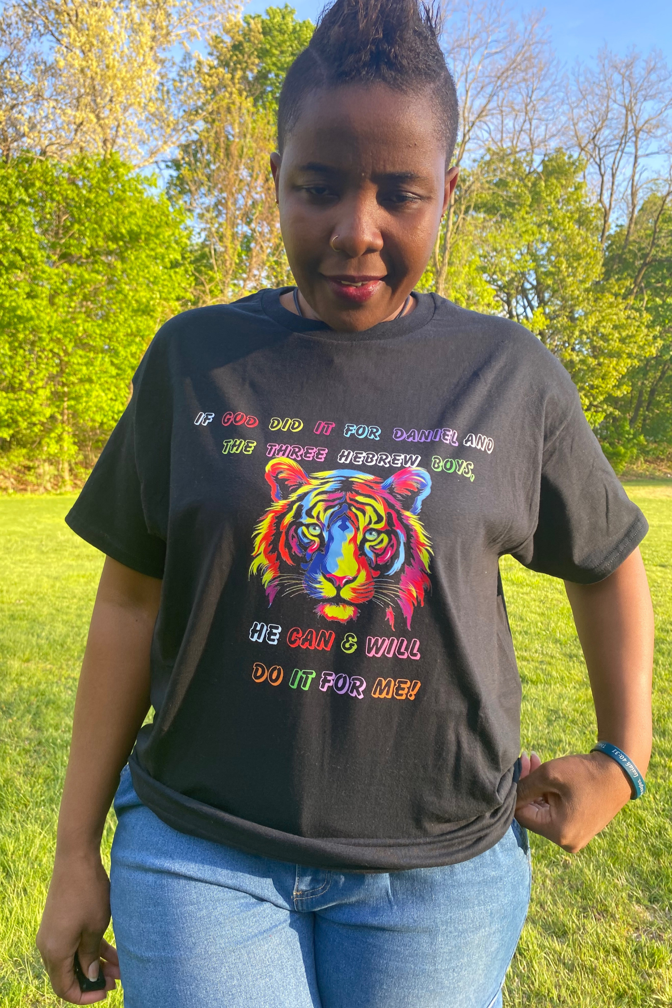 IF GOD DID IT ADULTS T-SHIRT