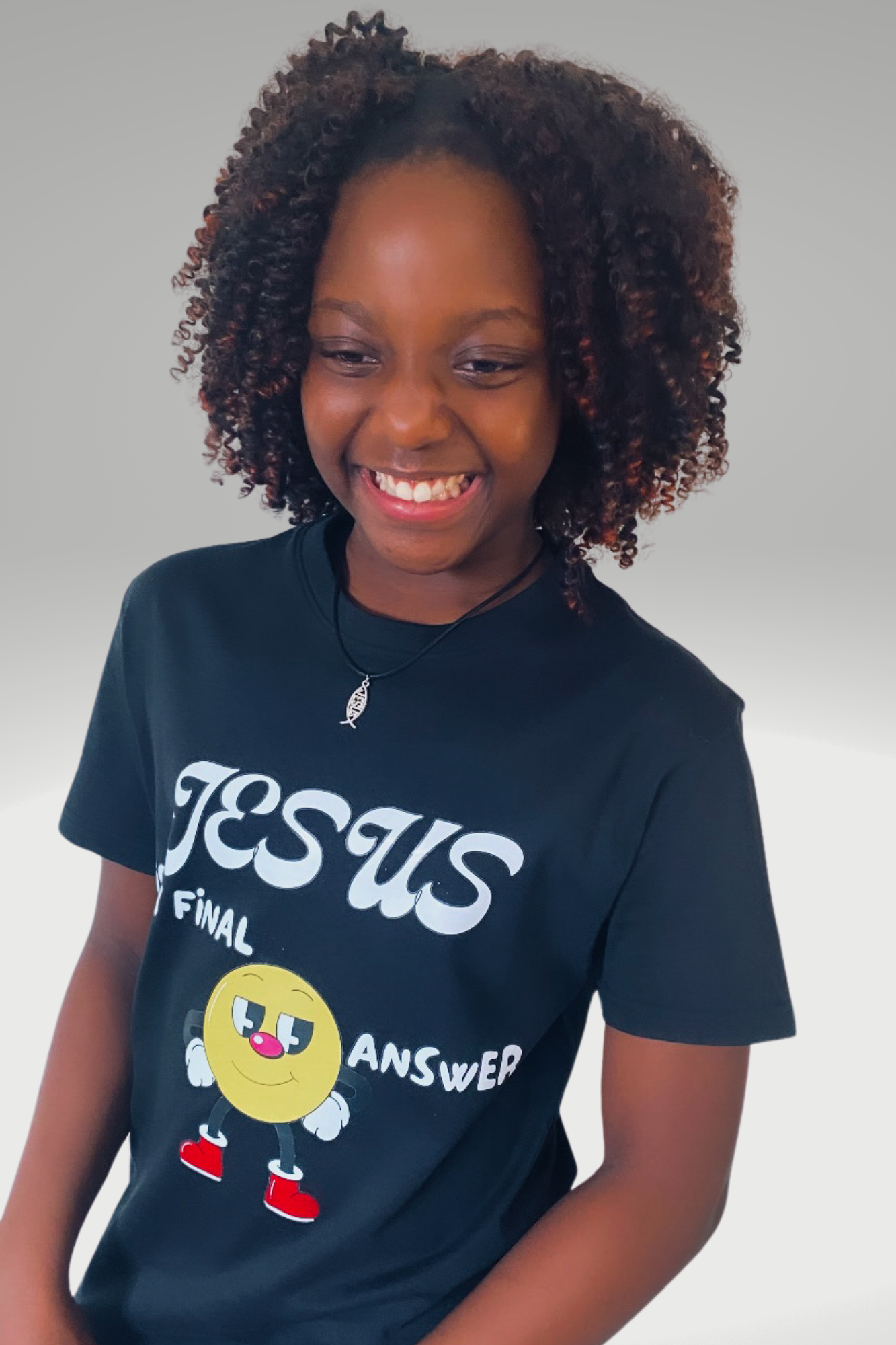 JESUS IS MY FINAL ANSWER GIRLS T-SHIRT