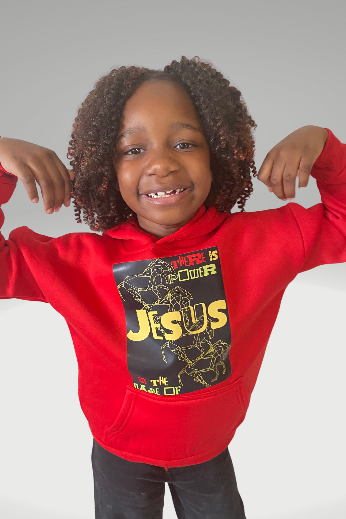 POWER IN THE NAME OF JESUS GIRLS HOODIE