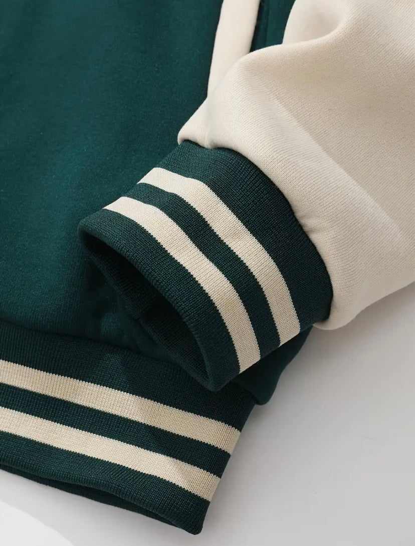 FAITH OVER FEAR WOMENS BASEBALL JACKET