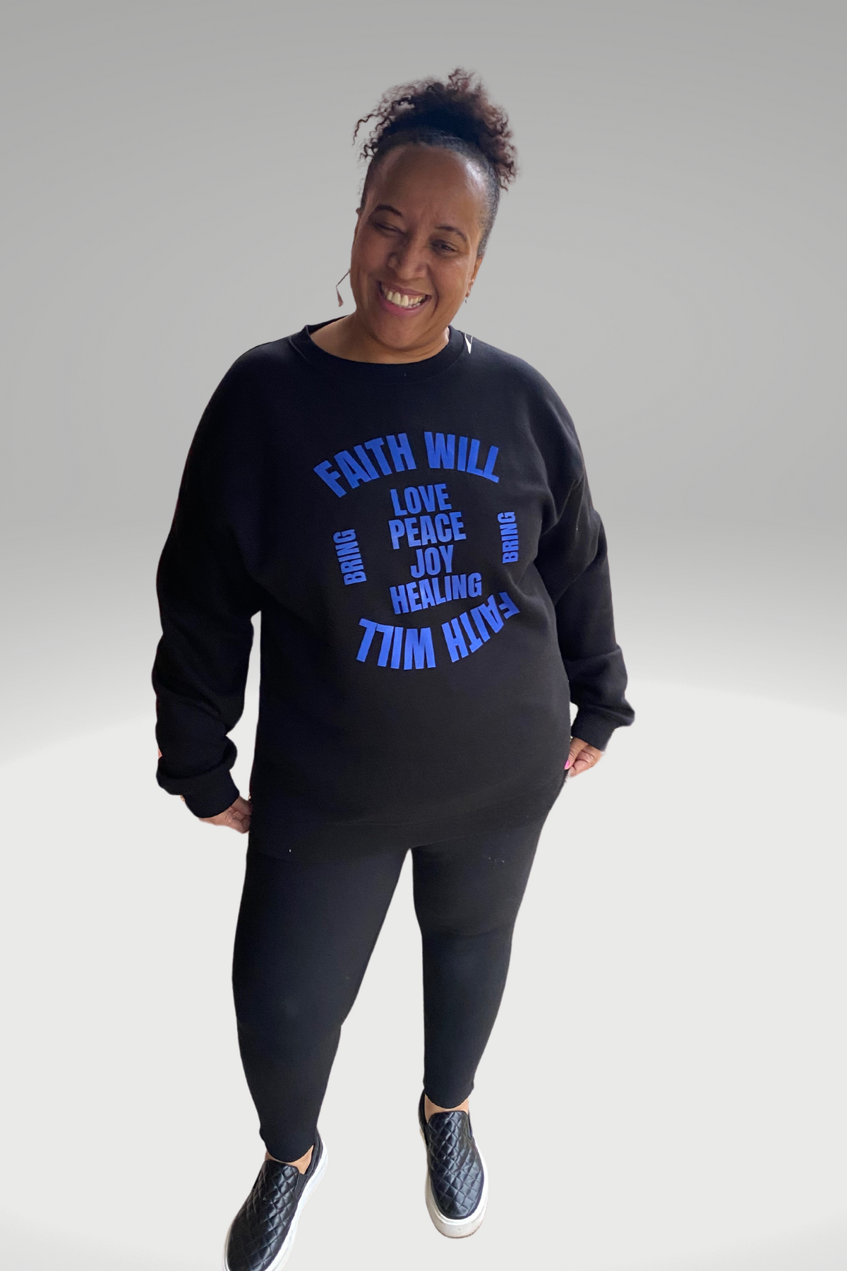 FAITH WILL BRING BLUE SWEATSHIRT