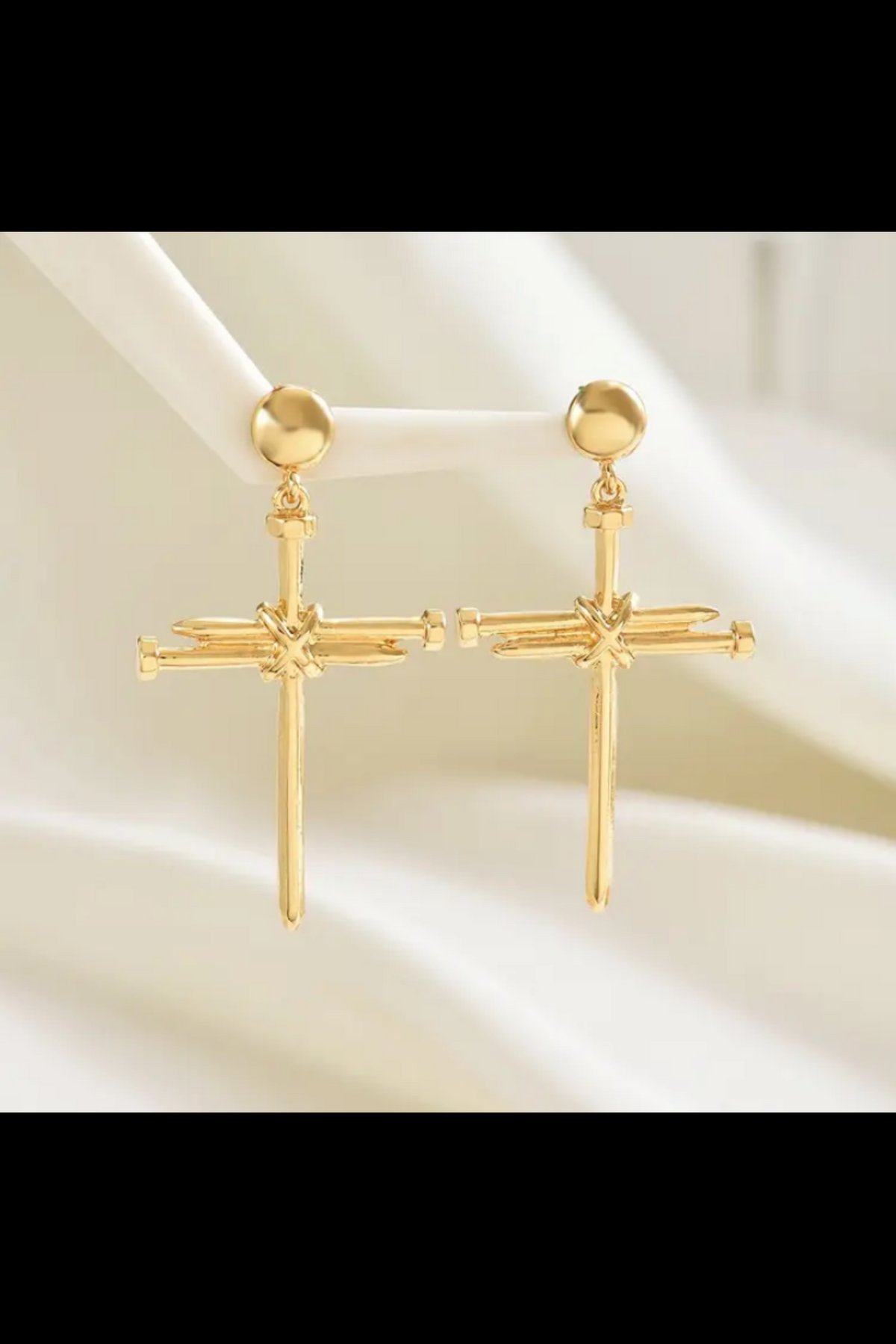 CROSS NAIL EARRINGS
