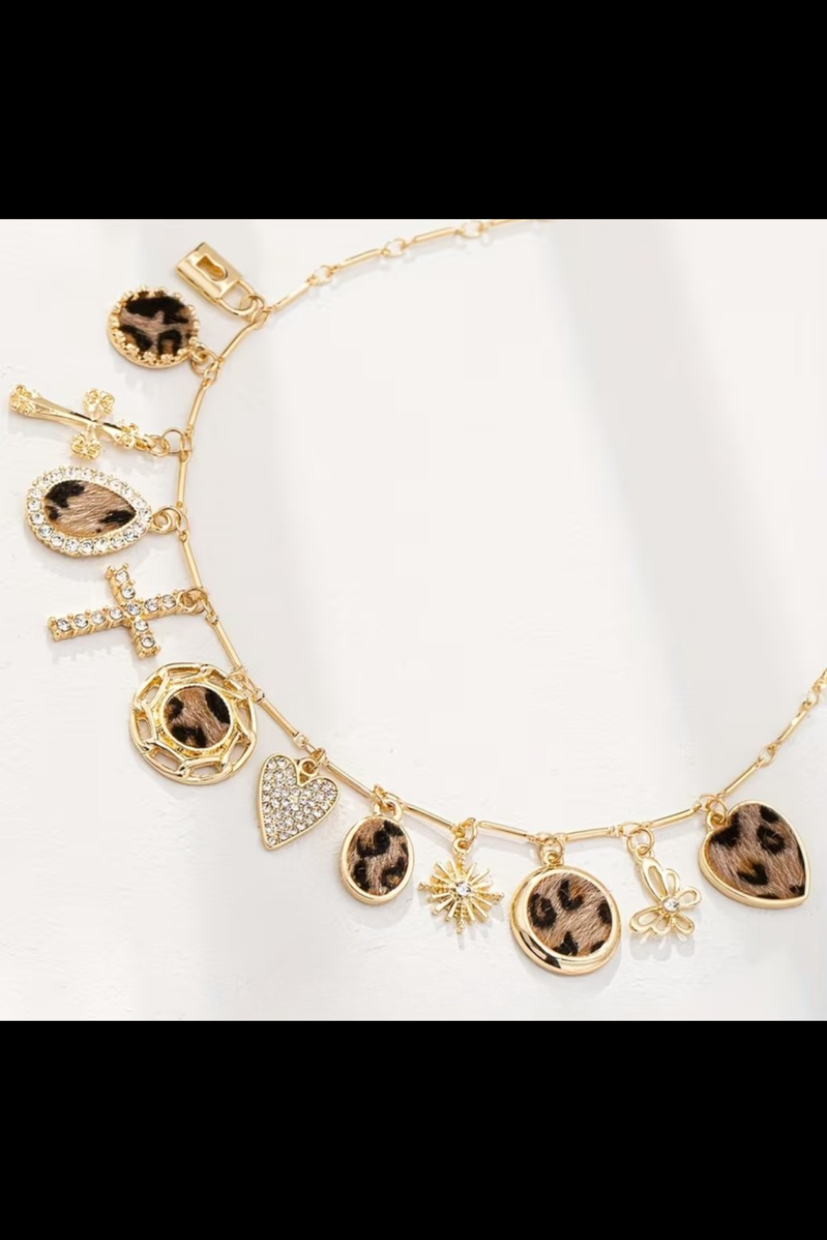 LEOPARD CROSS GRACE NECKLACE