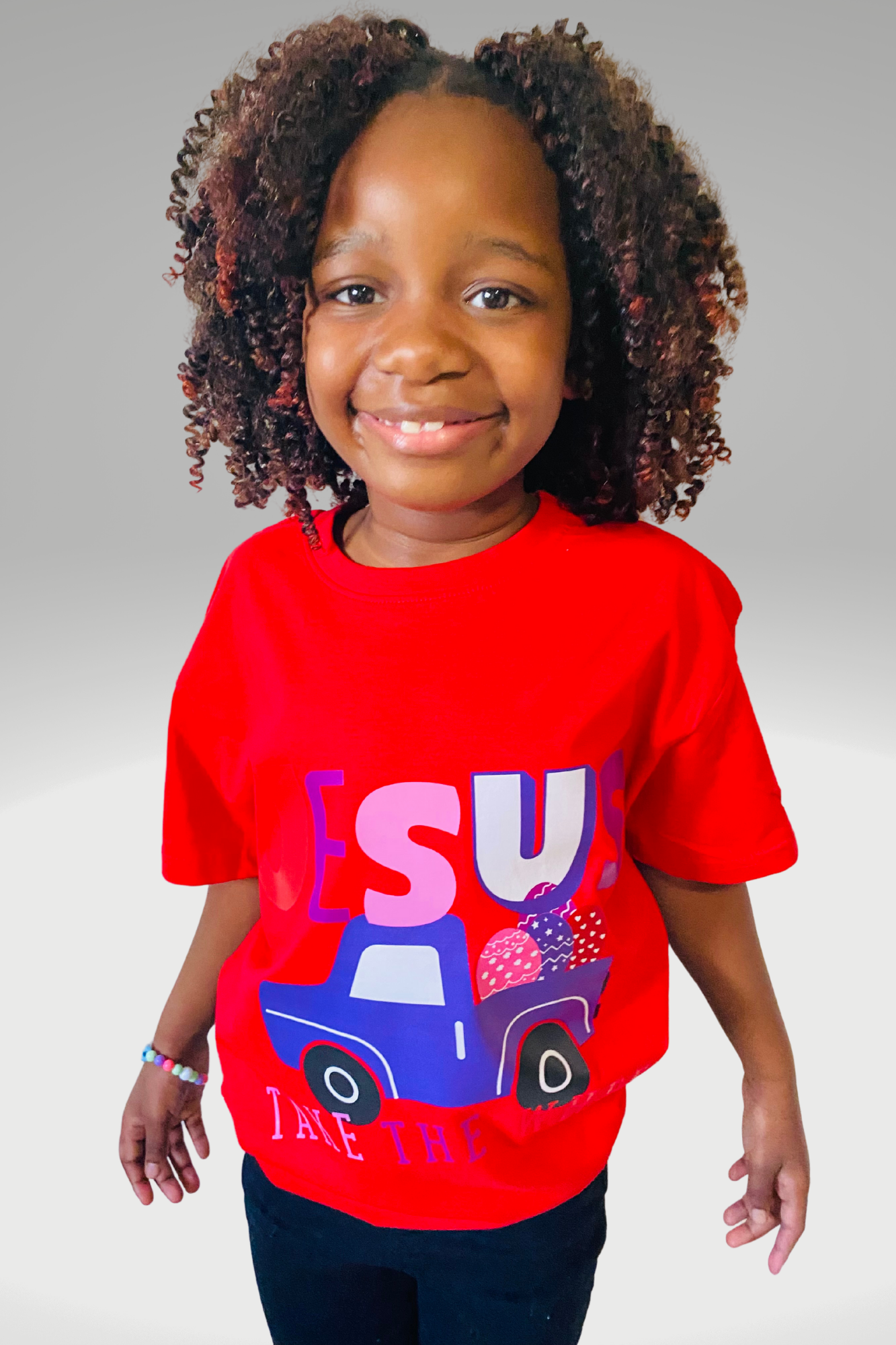 JESUS TAKE THE WHEEL KIDS T-SHIRT