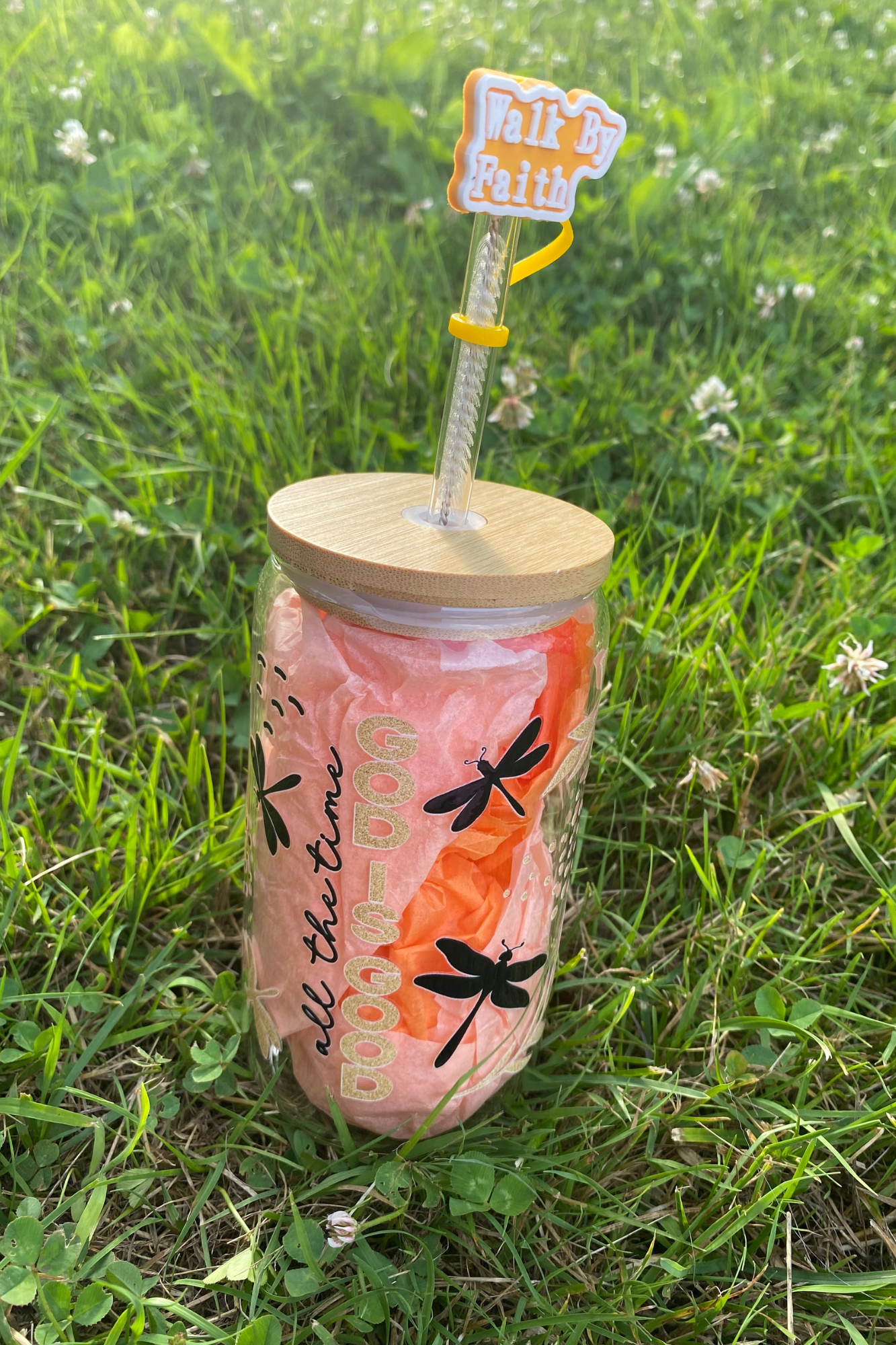 GOD IS GOOD GLASS JAR