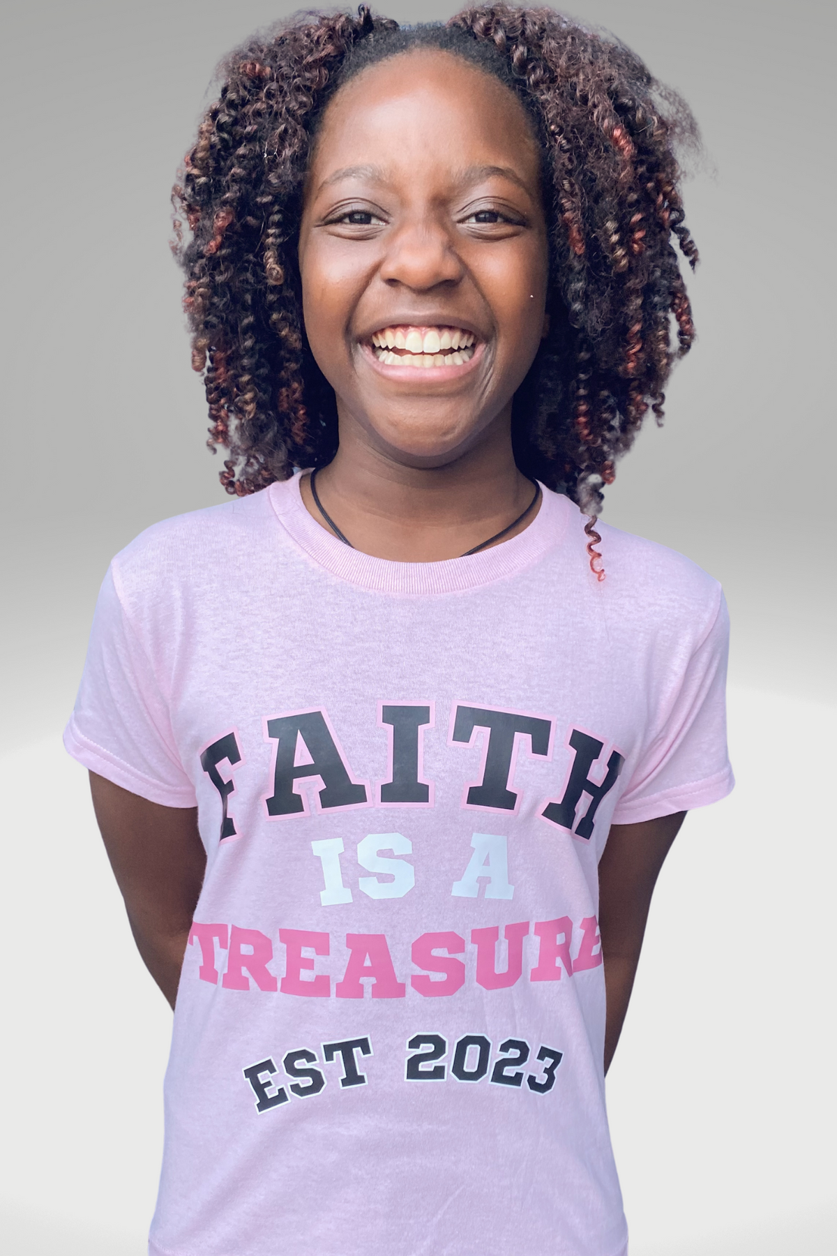FAITH IS A TREASURE EST GIRLS T-SHIRT