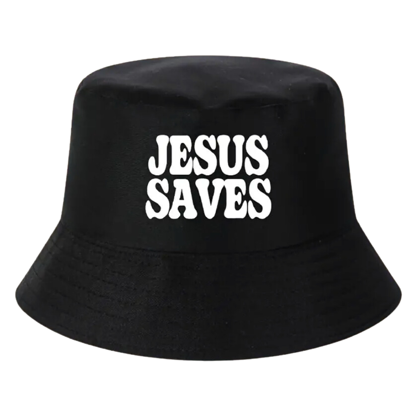 JESUS SAVES REVERSABLE BUCKET HAT