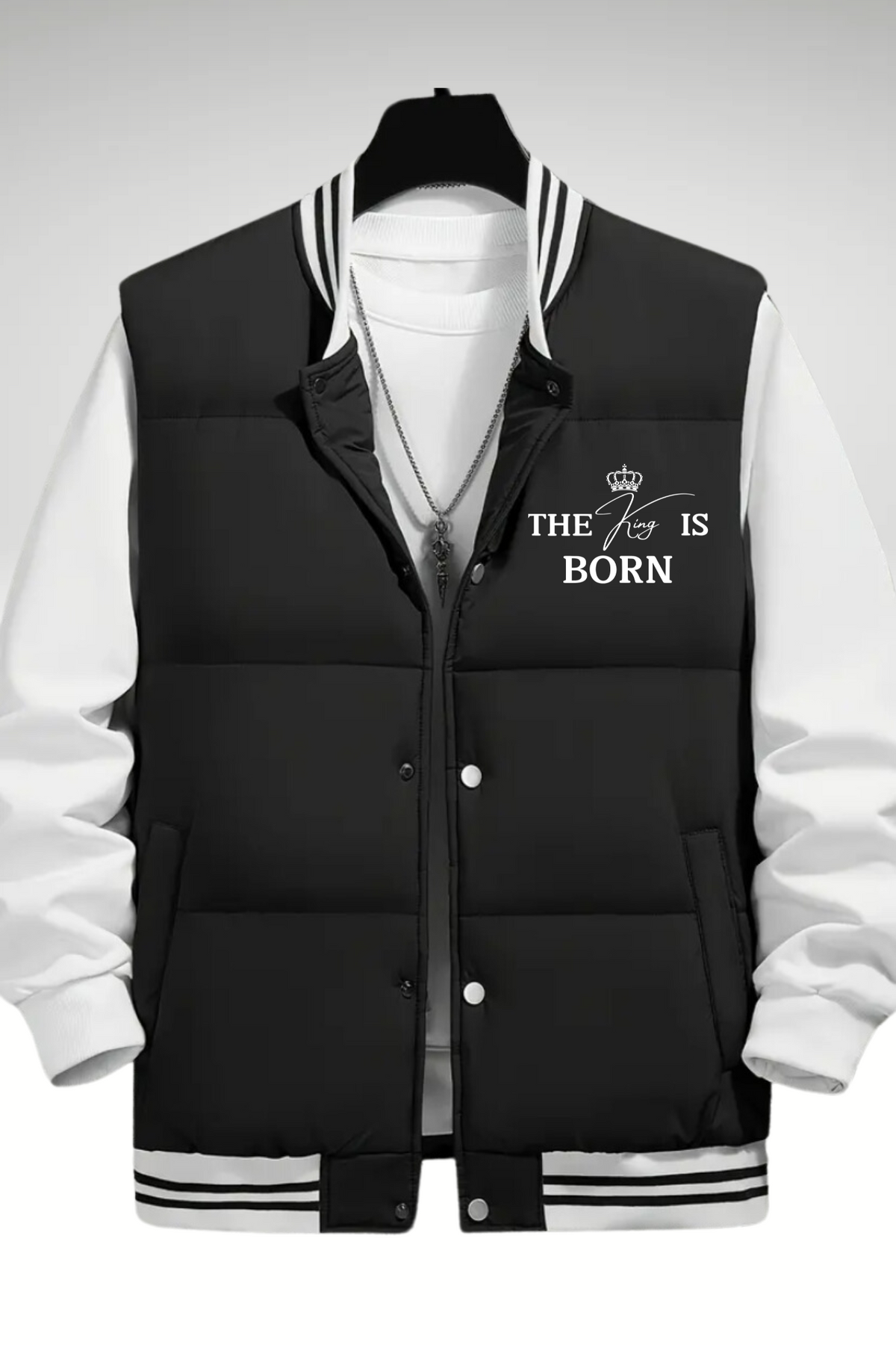 THE KING IS BORN PUFFER VEST