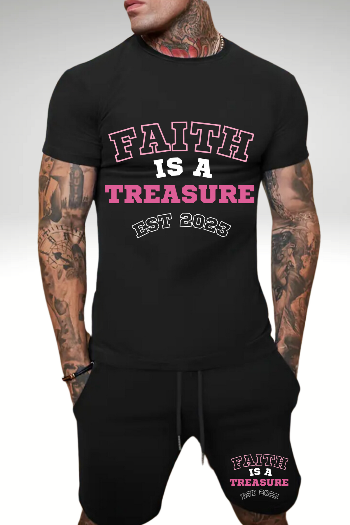 FAITH IS A TREASURE EST MENS SET